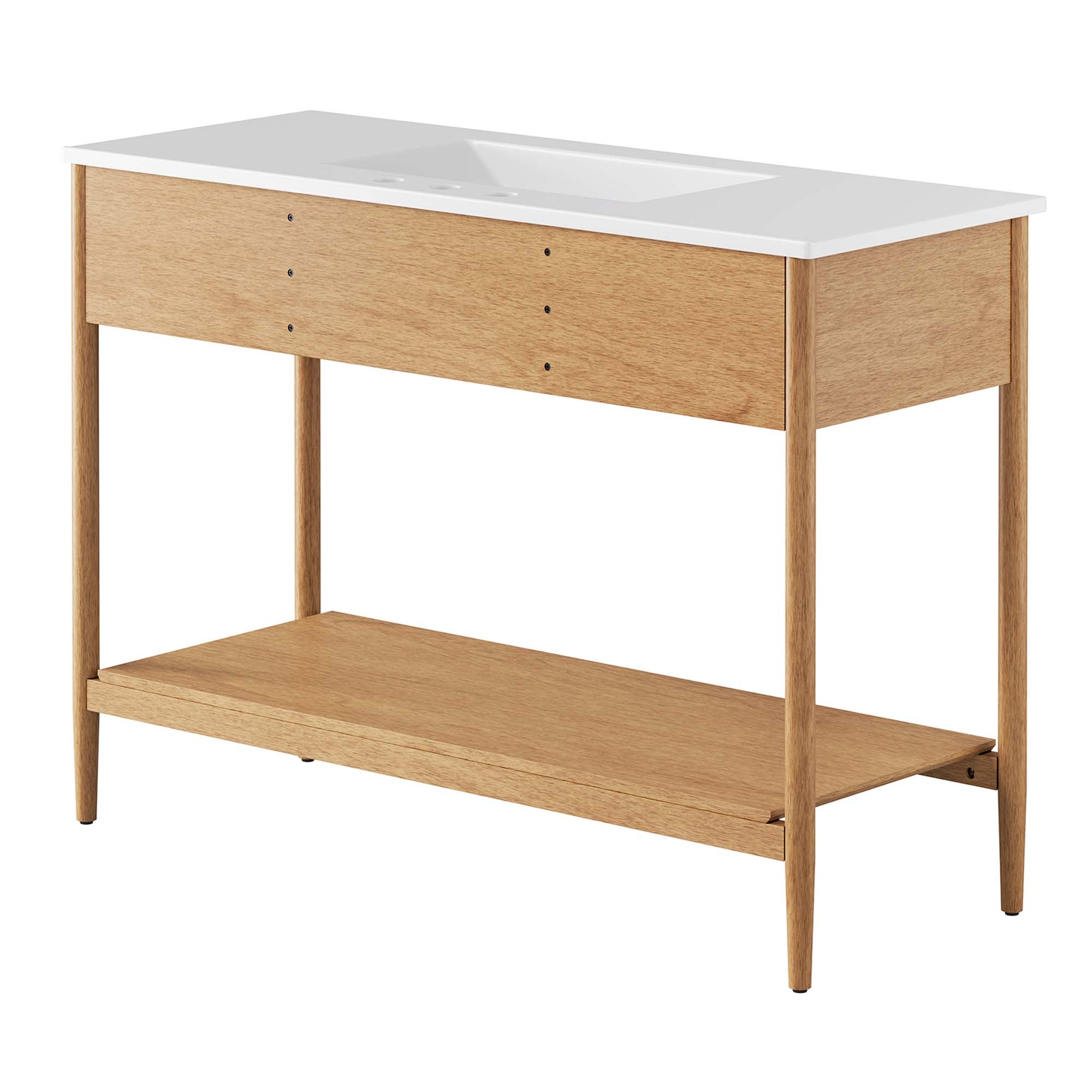 Zaire 48" Single Sink Bathroom Vanity, Natural White