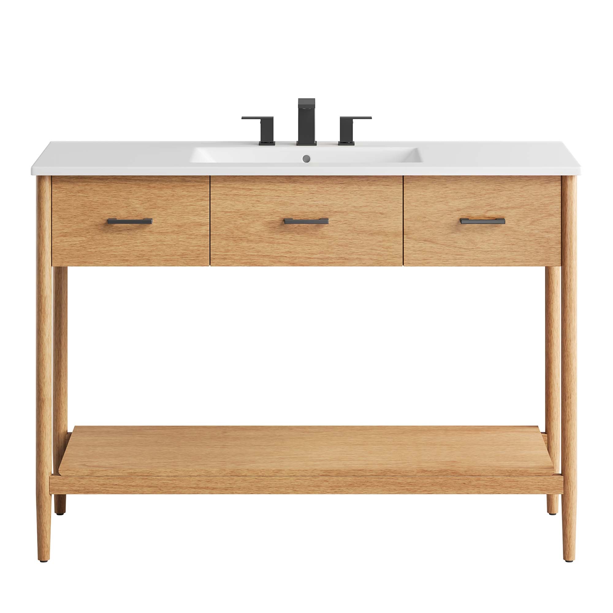 Zaire 48" Single Sink Bathroom Vanity, Natural White
