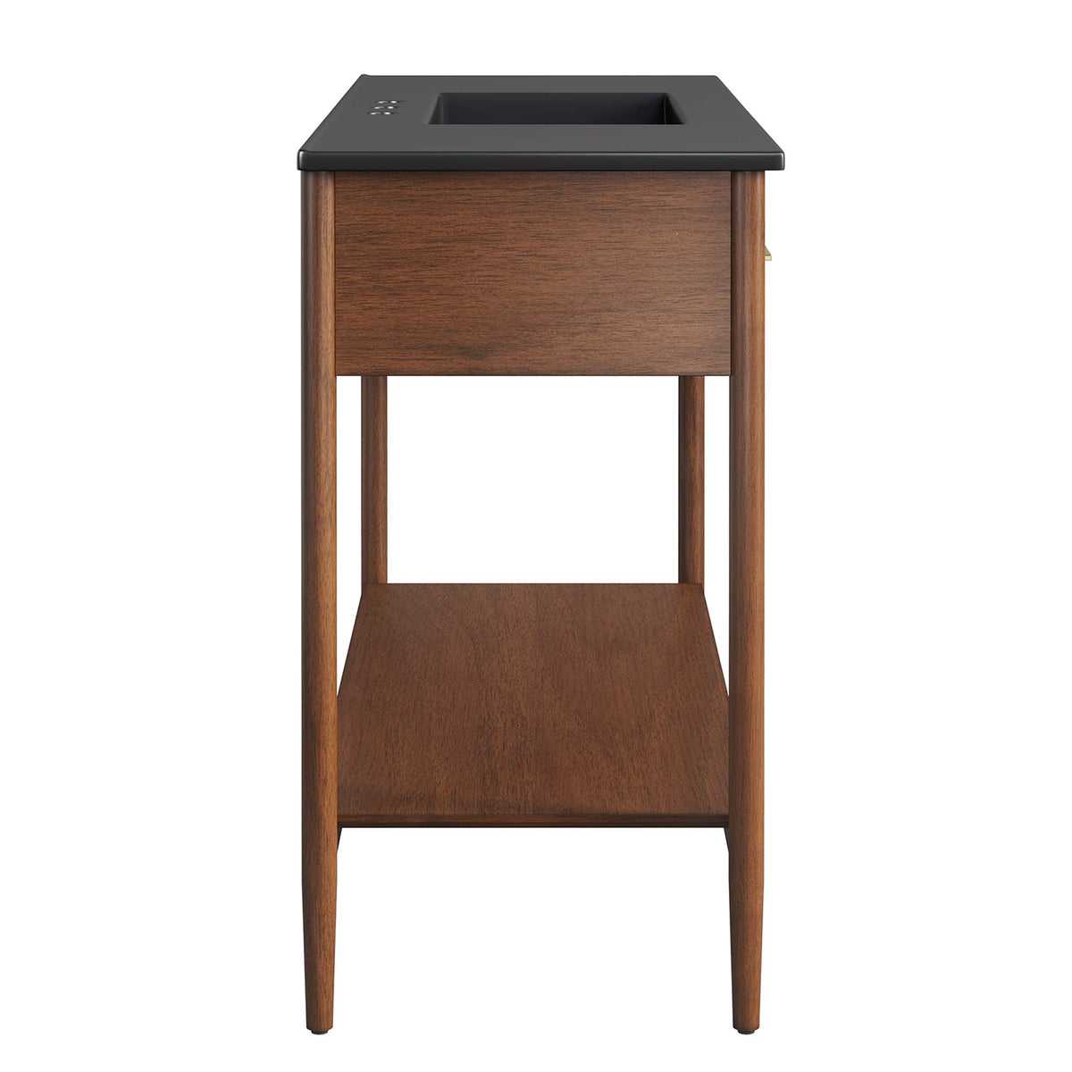 Zaire 48" Single Sink Bathroom Vanity, Walnut Black