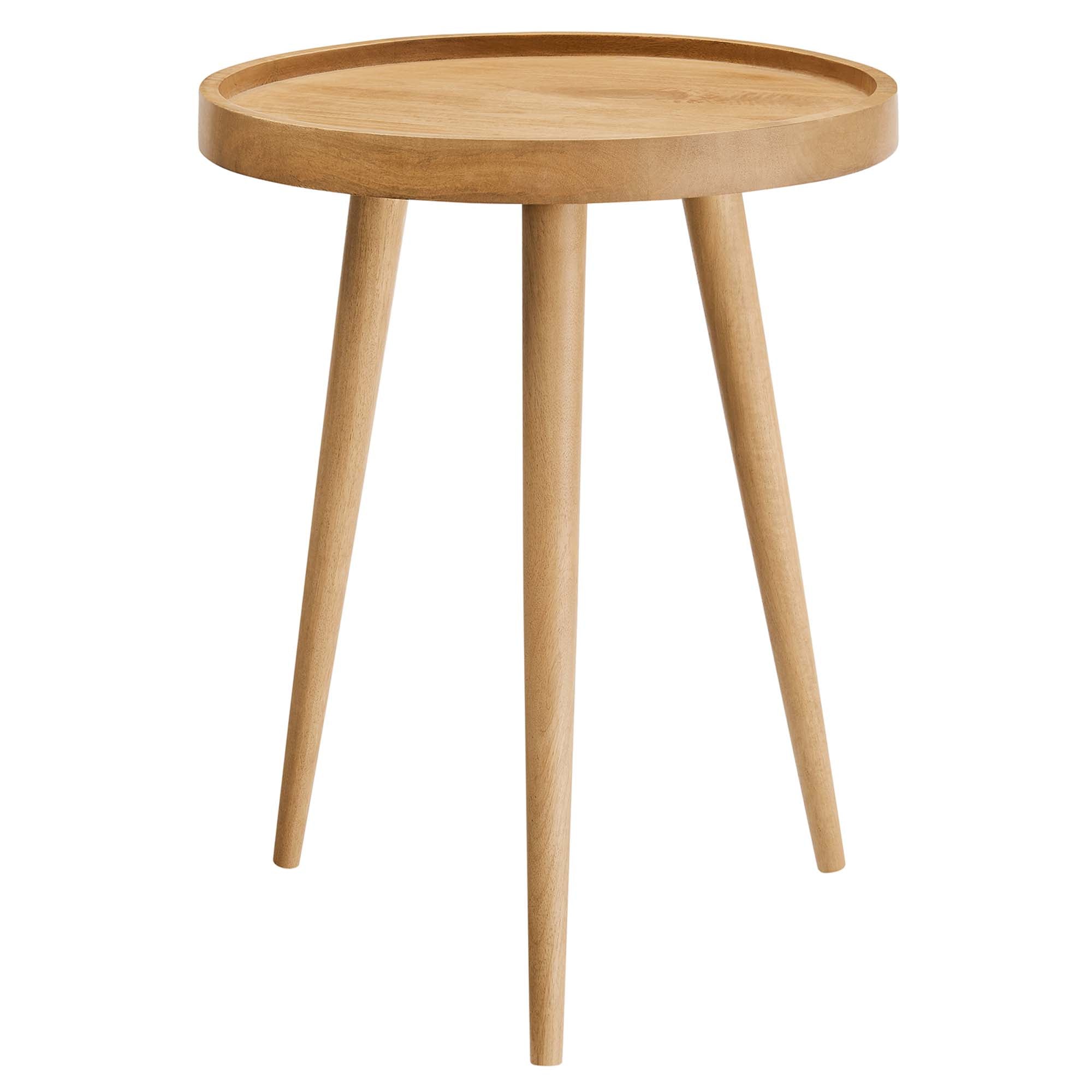 Chiro Round Wood Side Table, Natural