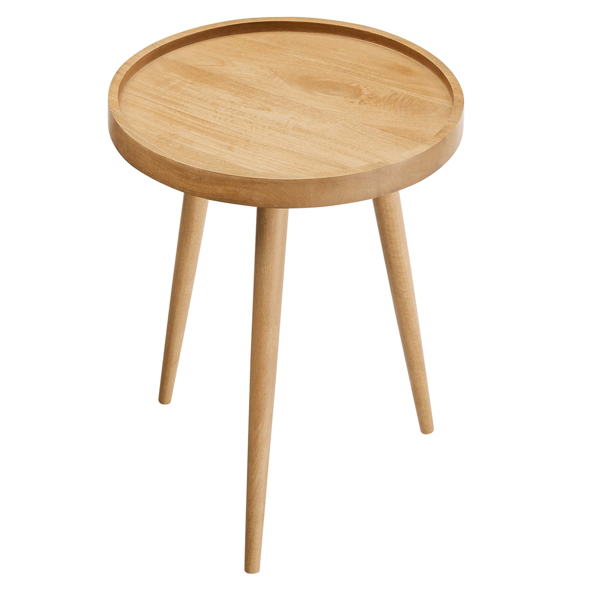 Chiro Round Wood Side Table, Natural