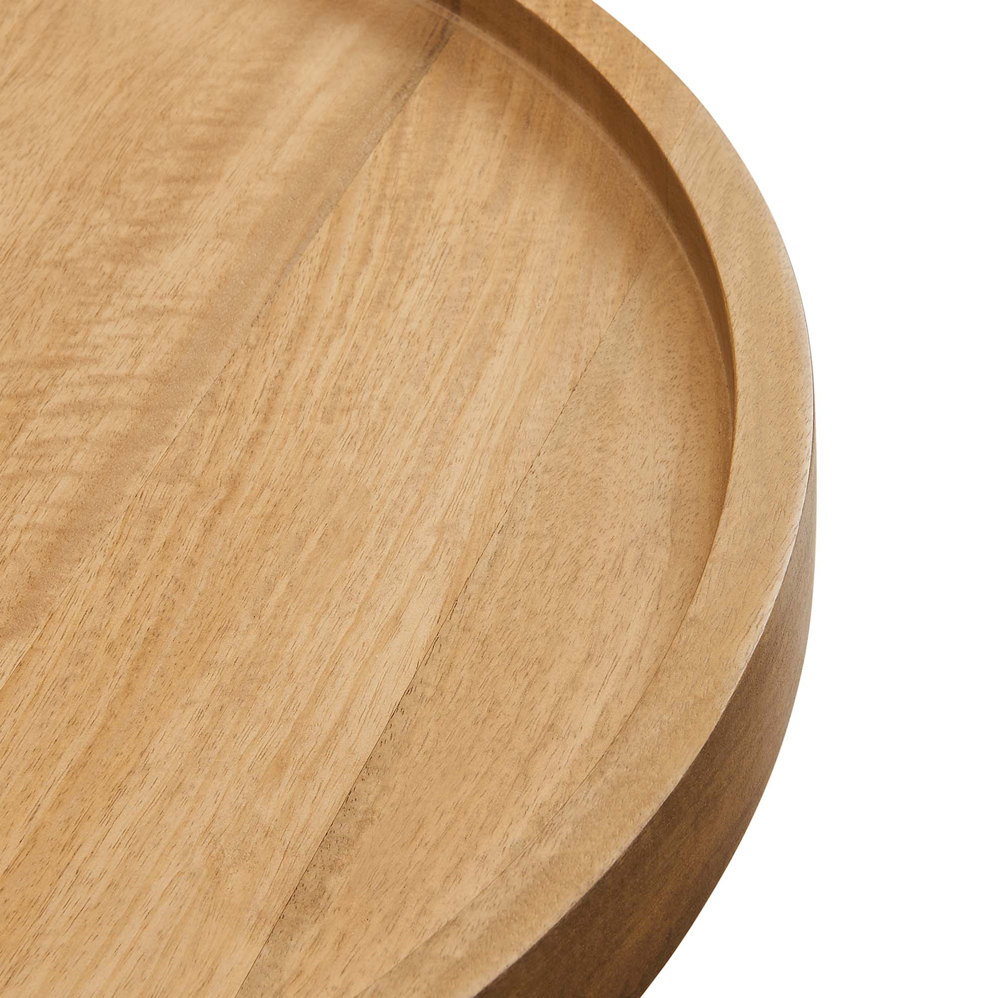 Chiro Round Wood Side Table, Natural