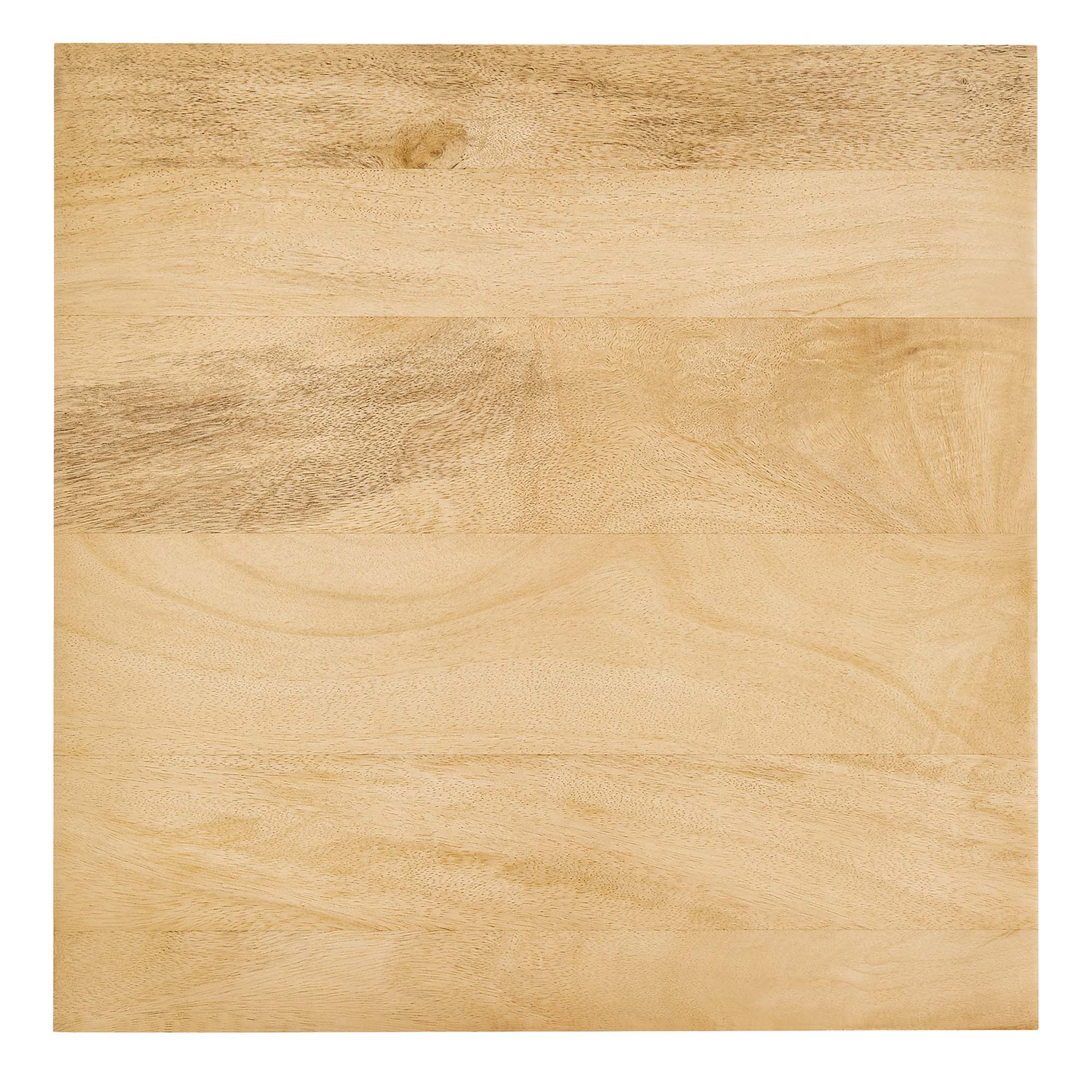 Zora Square Wood and Metal Side Table, Oak