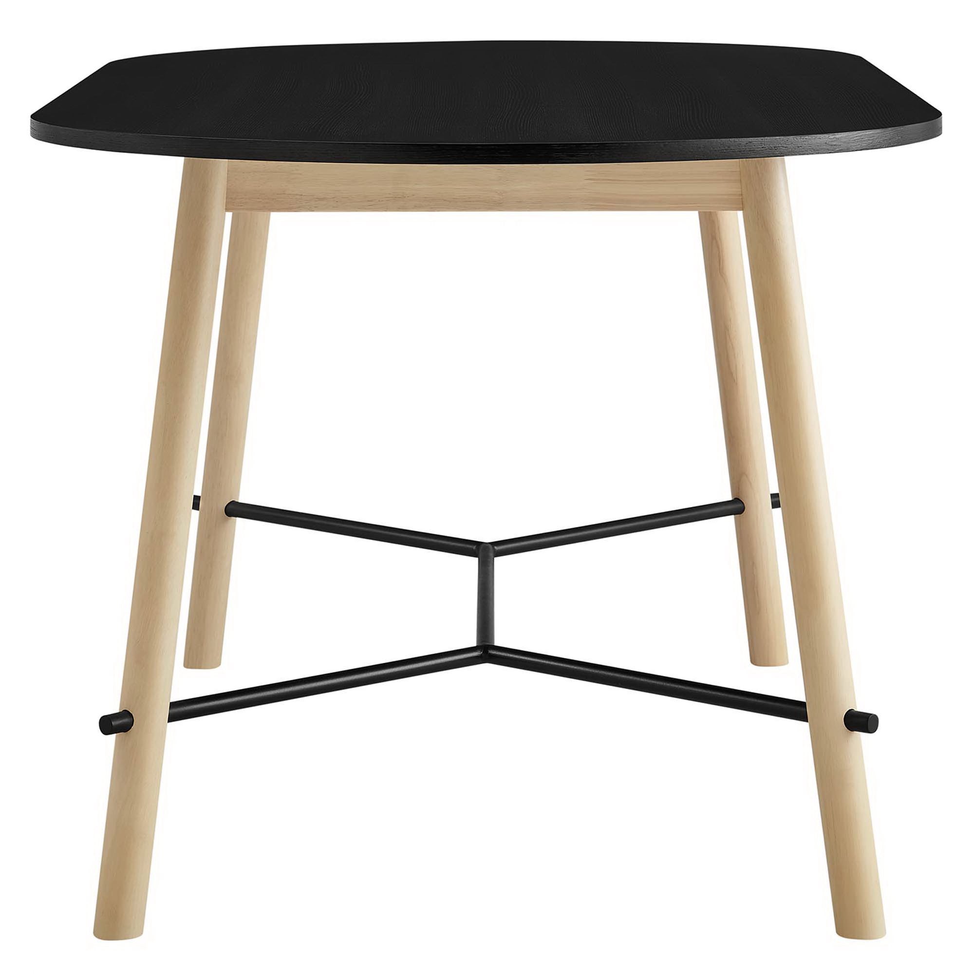 Infuse 71" Wood Grain Dining Table, Black Oak