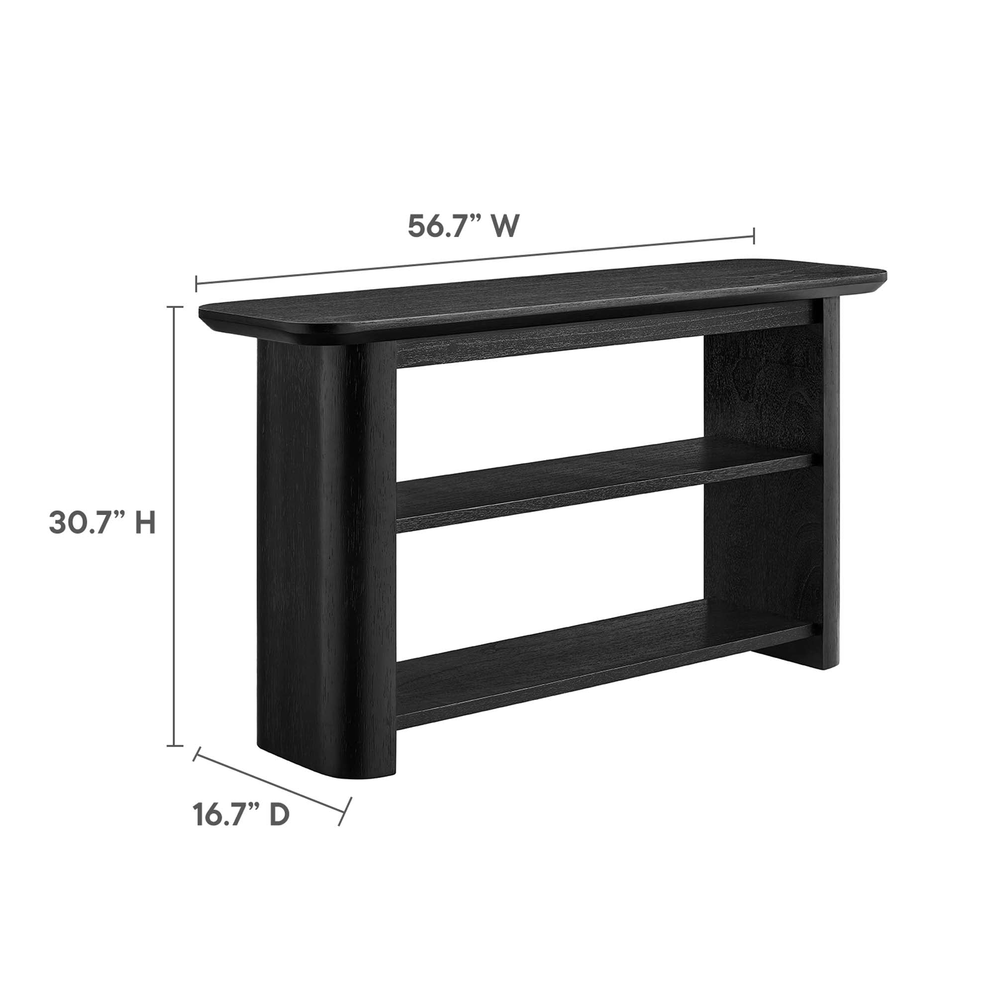 Calix 57" Console Table, Black