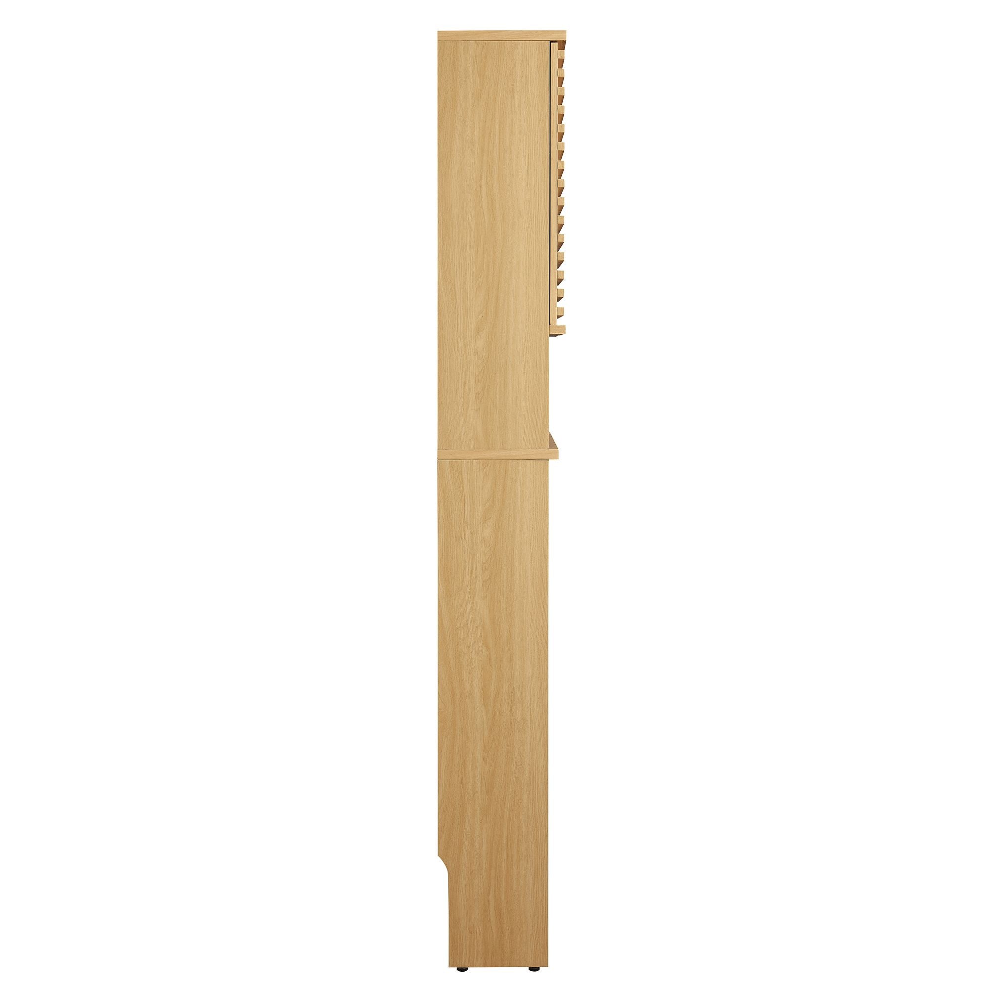 Render Over the Toilet Bathroom Storage Cabinet, Oak
