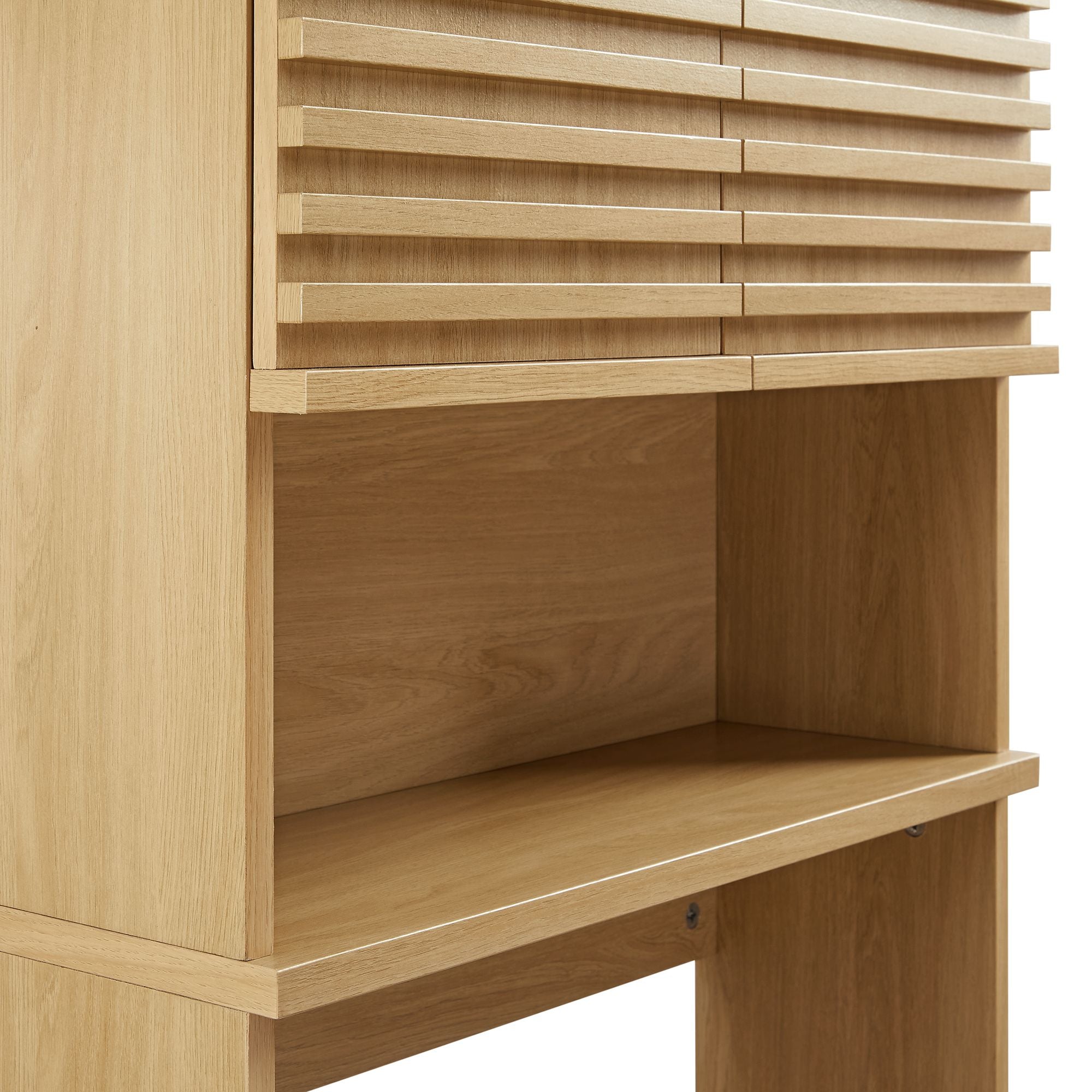 Render Over the Toilet Bathroom Storage Cabinet, Oak
