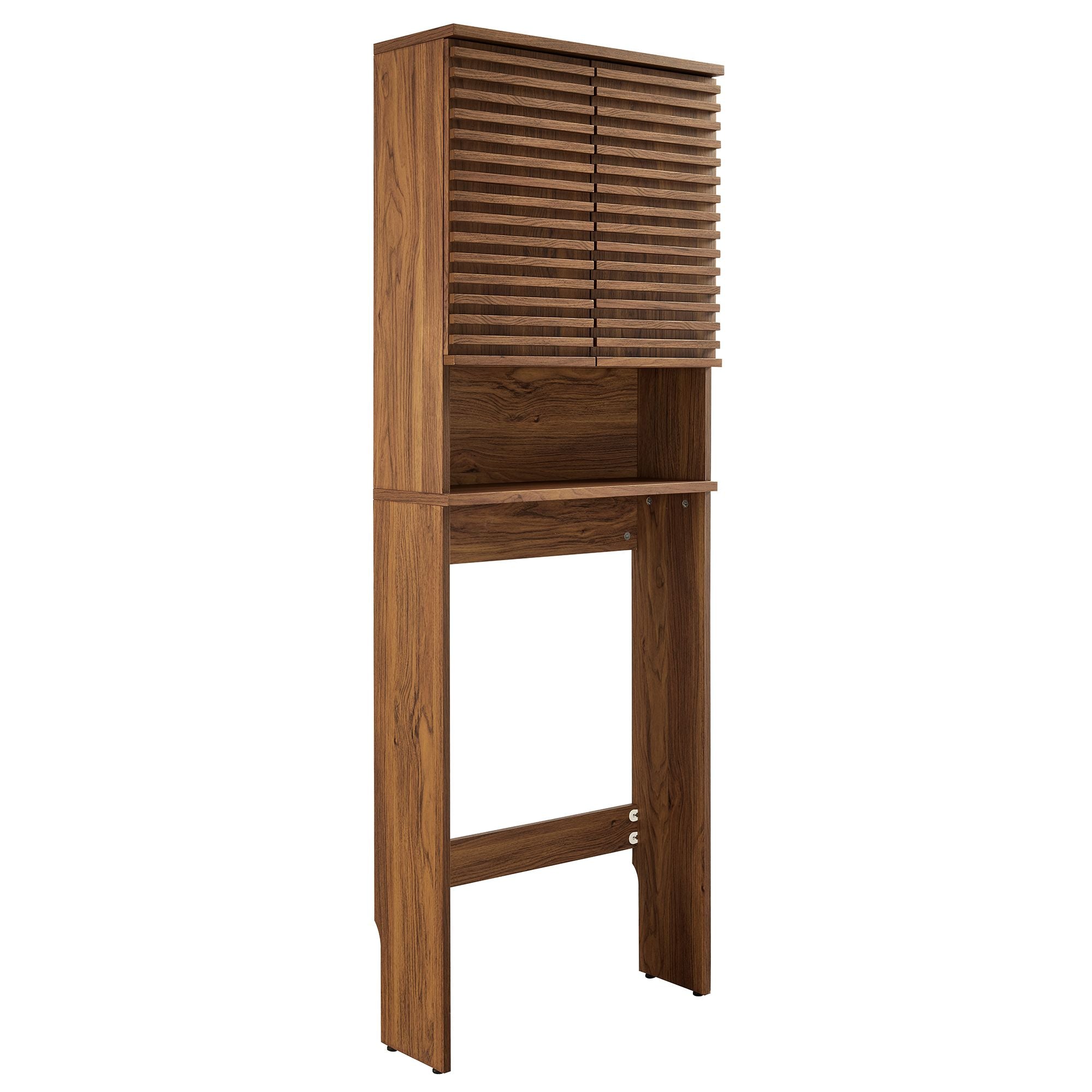 Render Over the Toilet Bathroom Storage Cabinet, Walnut
