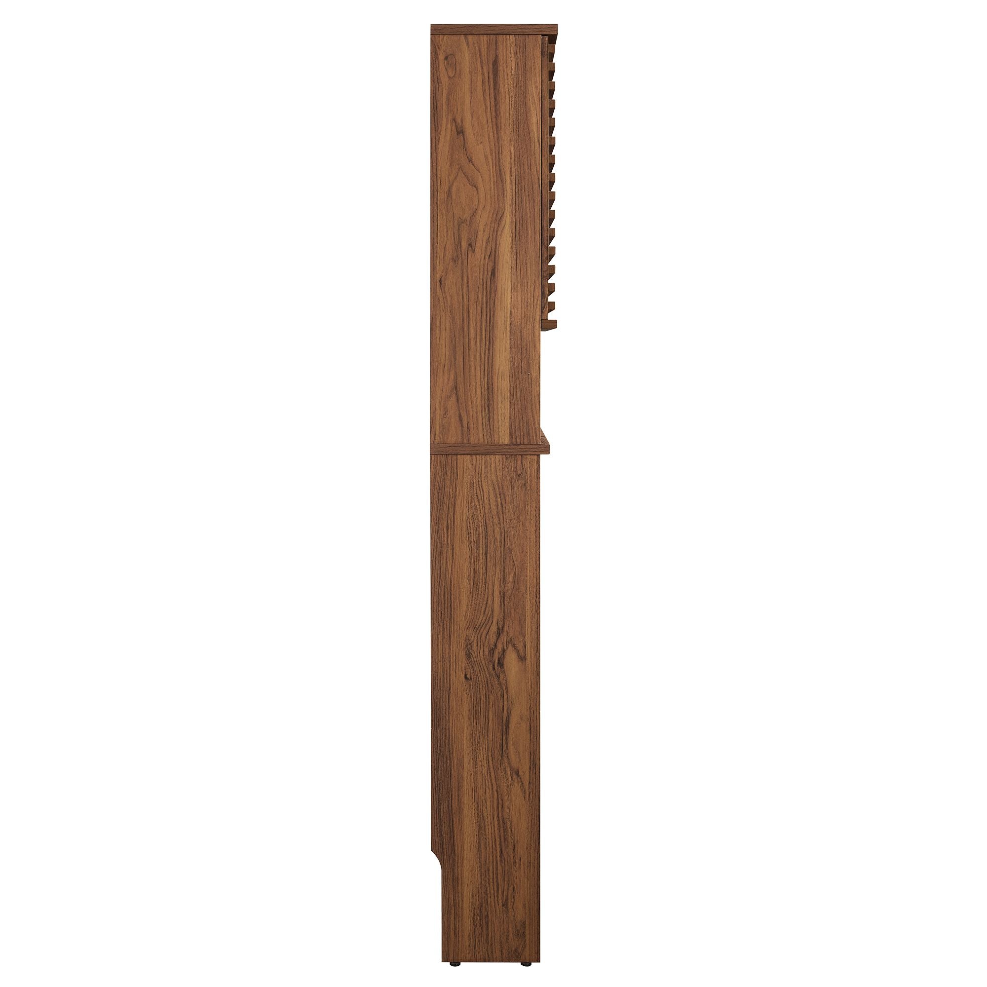 Render Over the Toilet Bathroom Storage Cabinet, Walnut