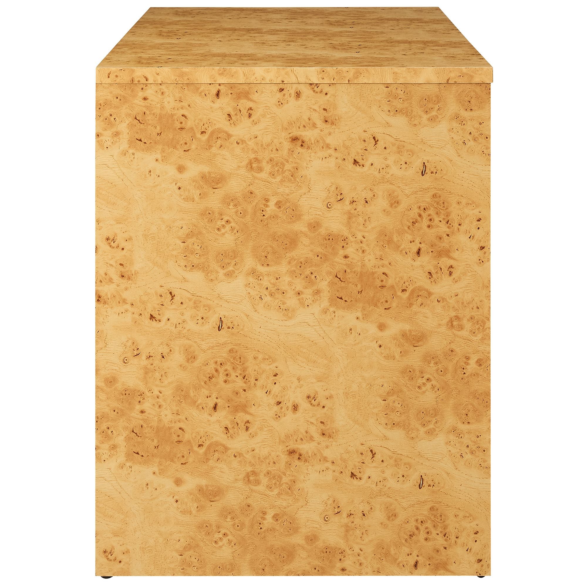 Hudson 2-Drawer Burl Wood Desk, Natural