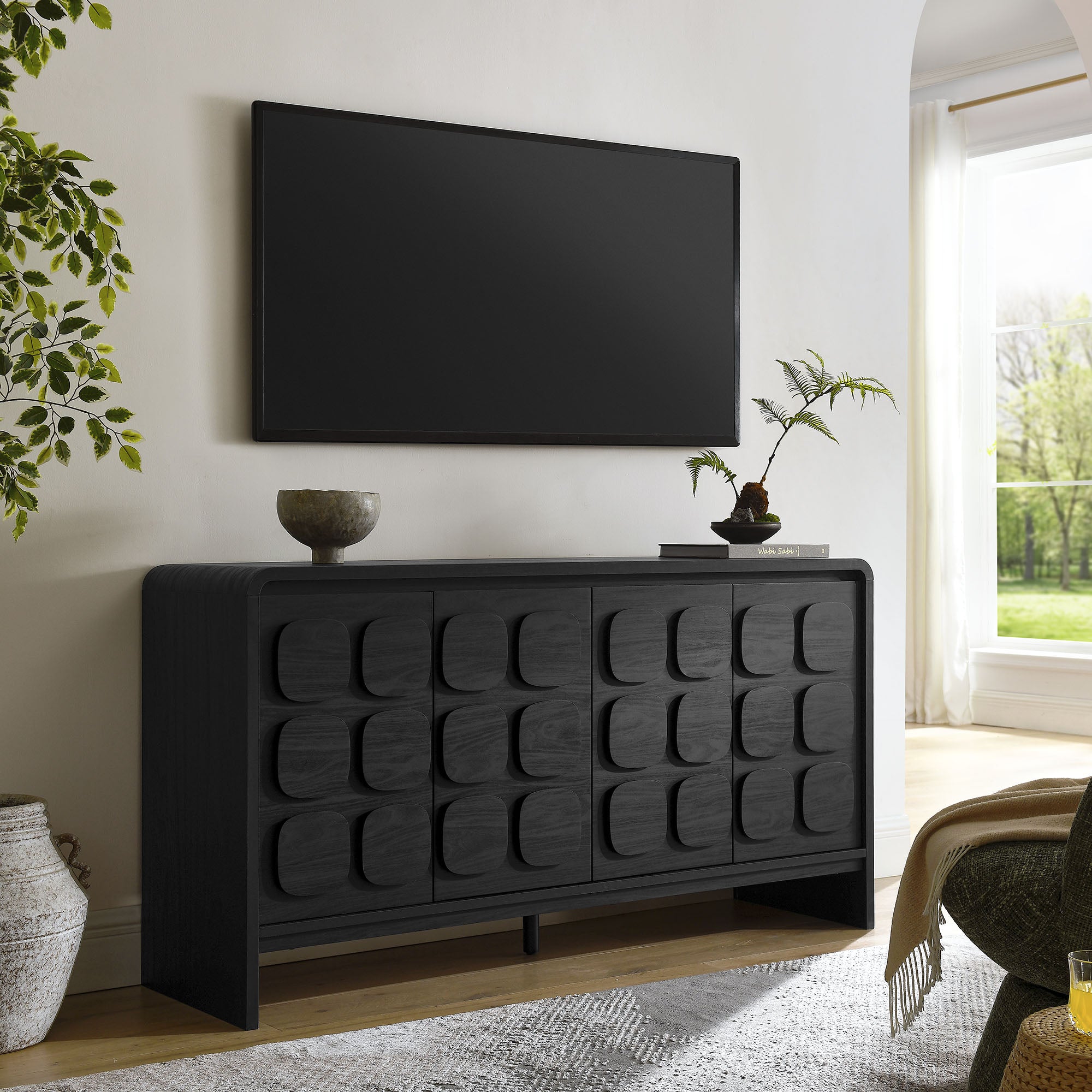 Toscana 61" Sideboard, Black