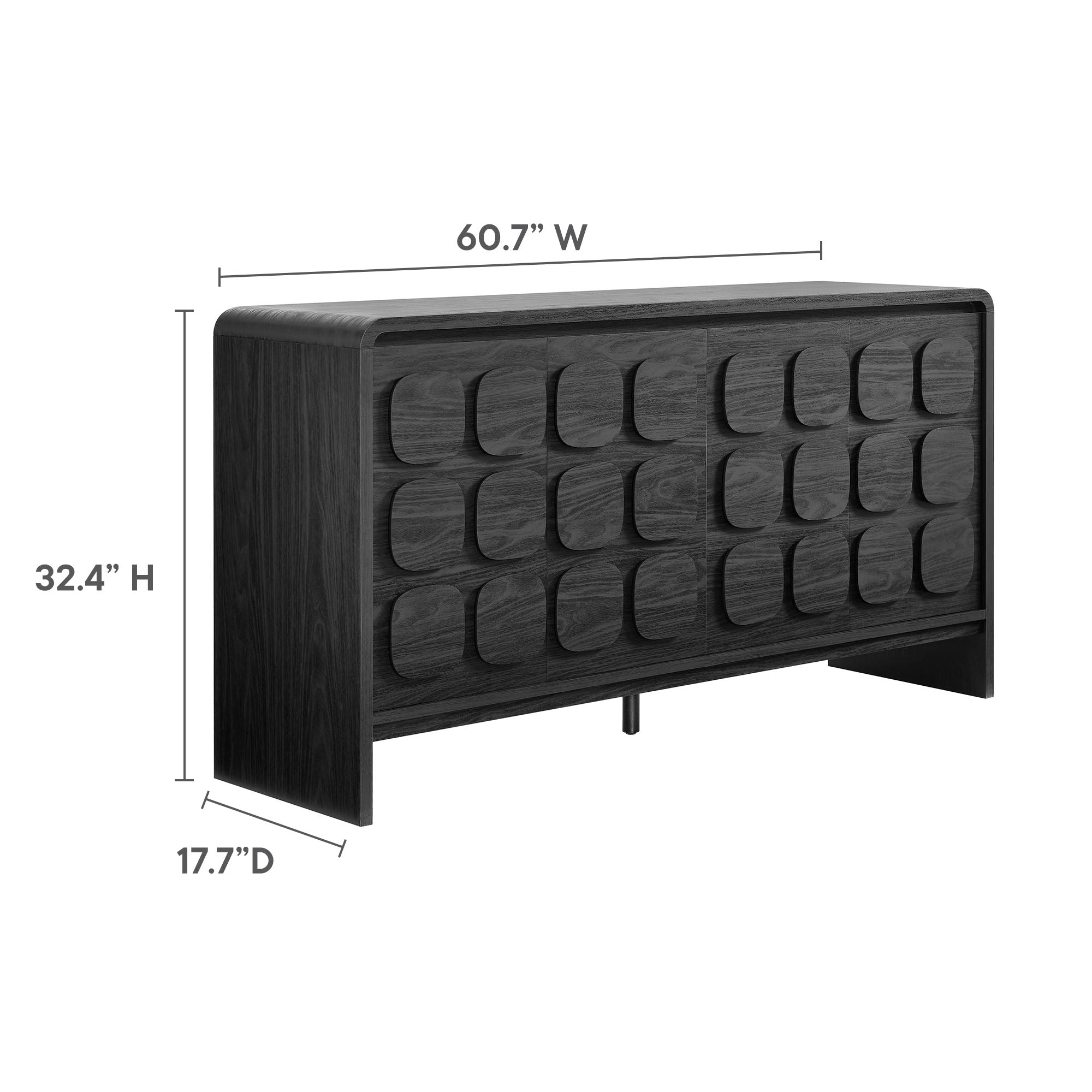 Toscana 61" Sideboard, Black