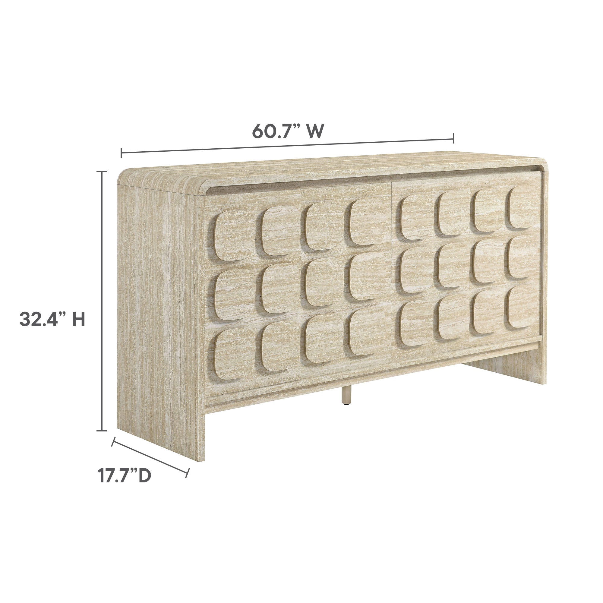 Toscana 61" Sideboard, Travertine