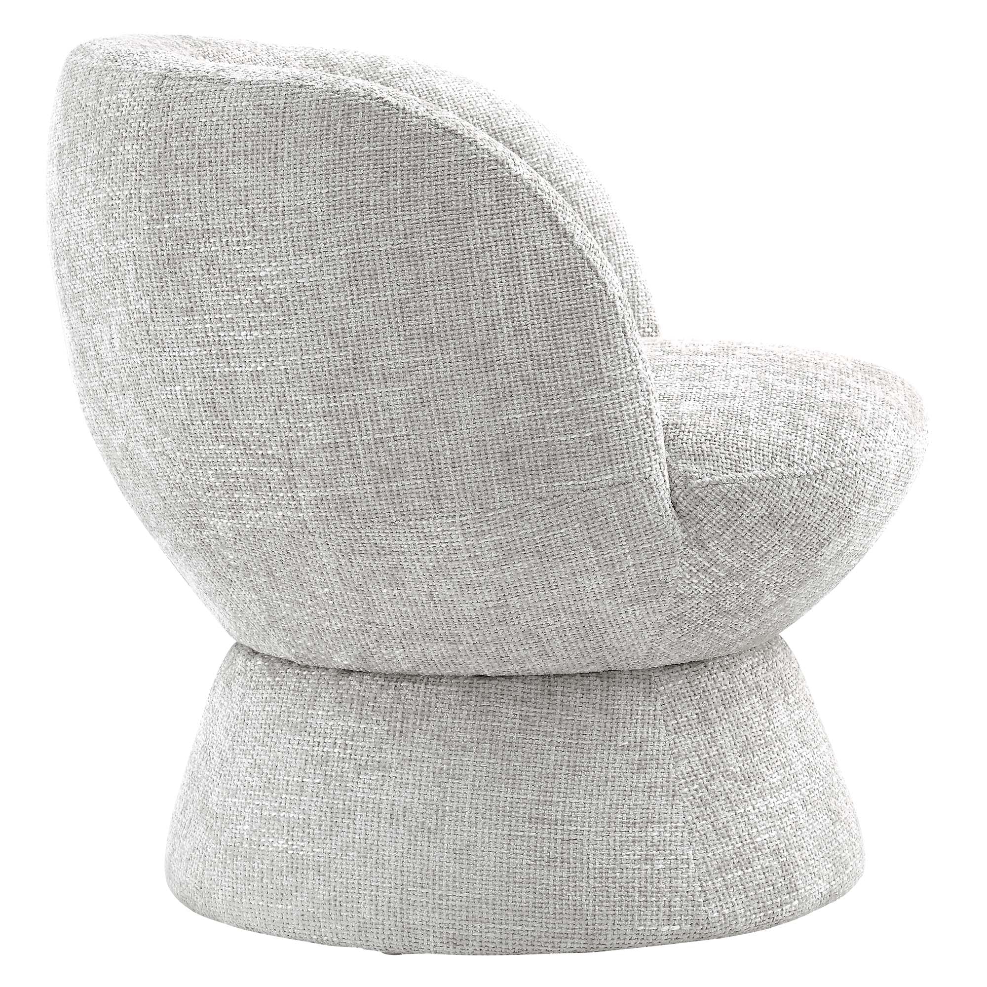 Vesta Chenille Fabric Upholstered Swivel Chair, Dove Gray