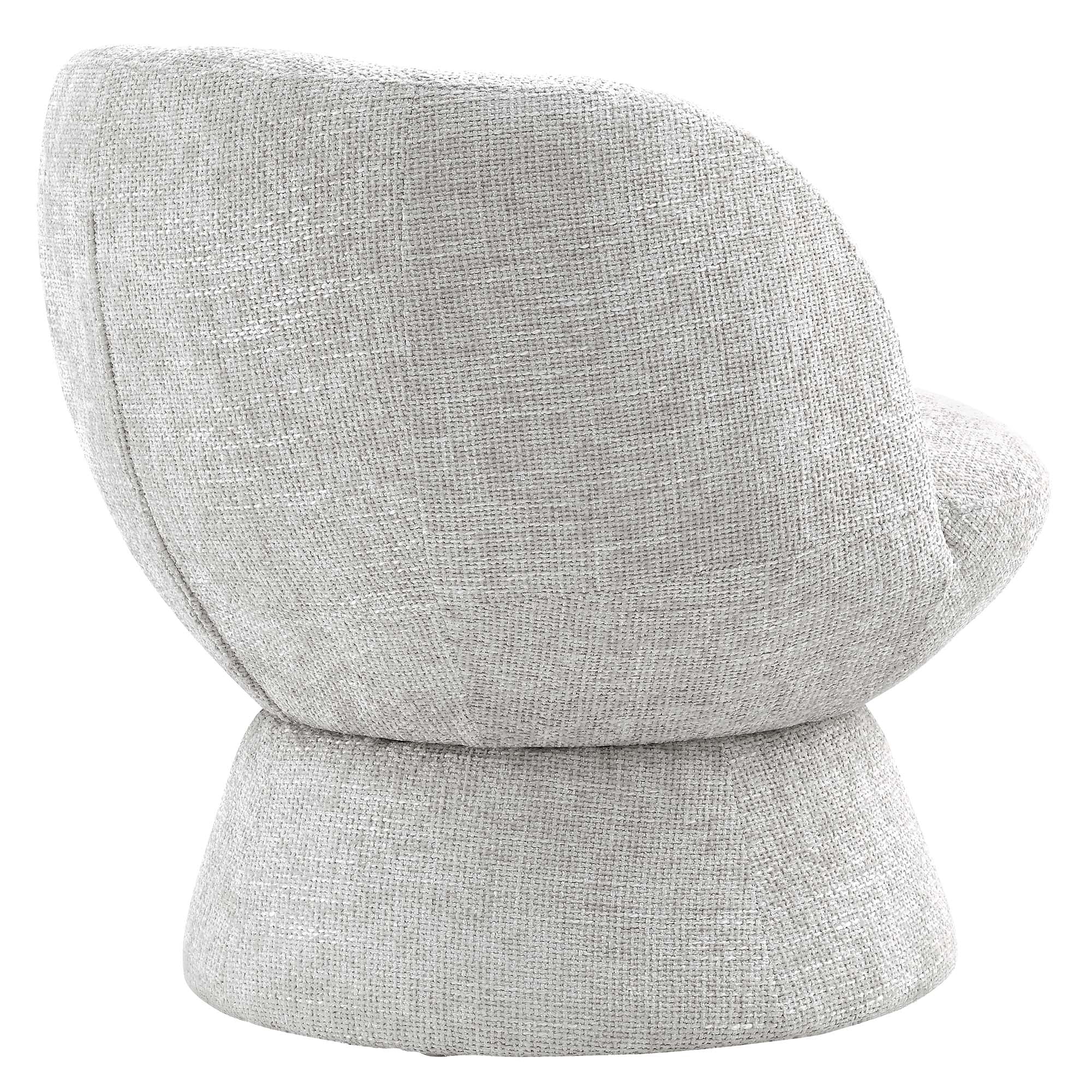 Vesta Chenille Fabric Upholstered Swivel Chair, Dove Gray