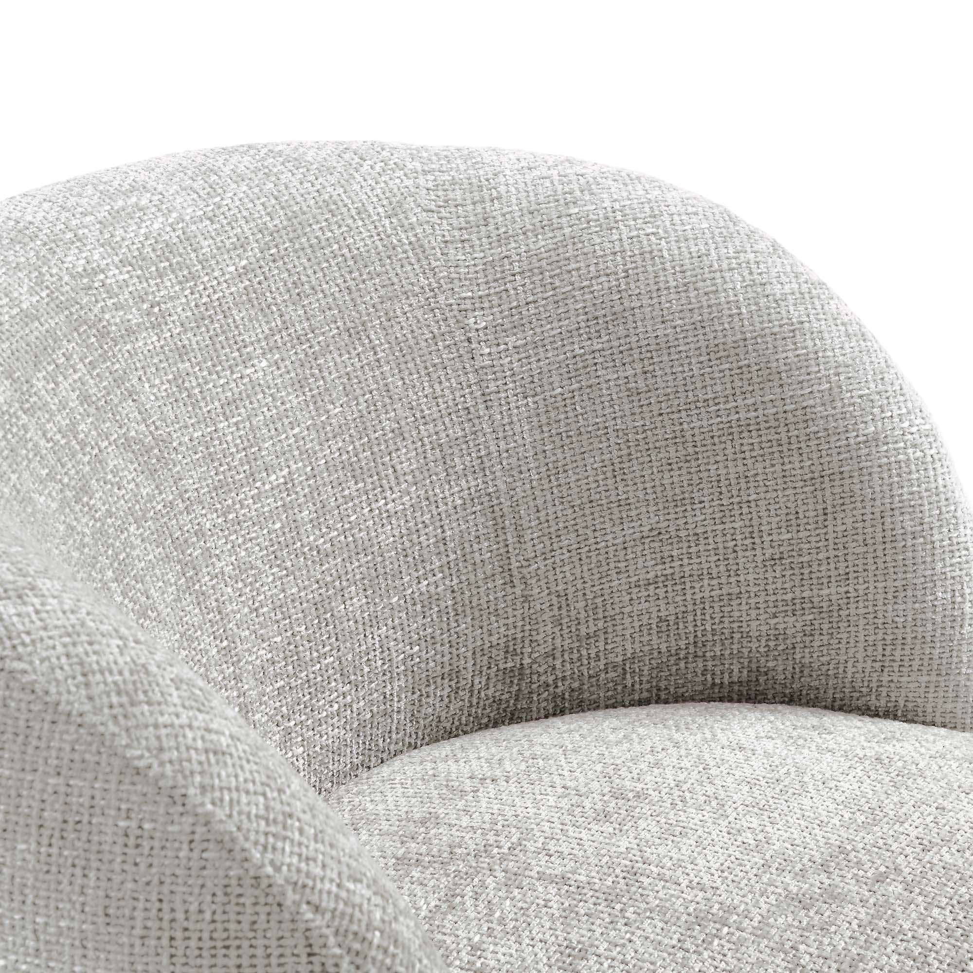 Vesta Chenille Fabric Upholstered Swivel Chair, Dove Gray