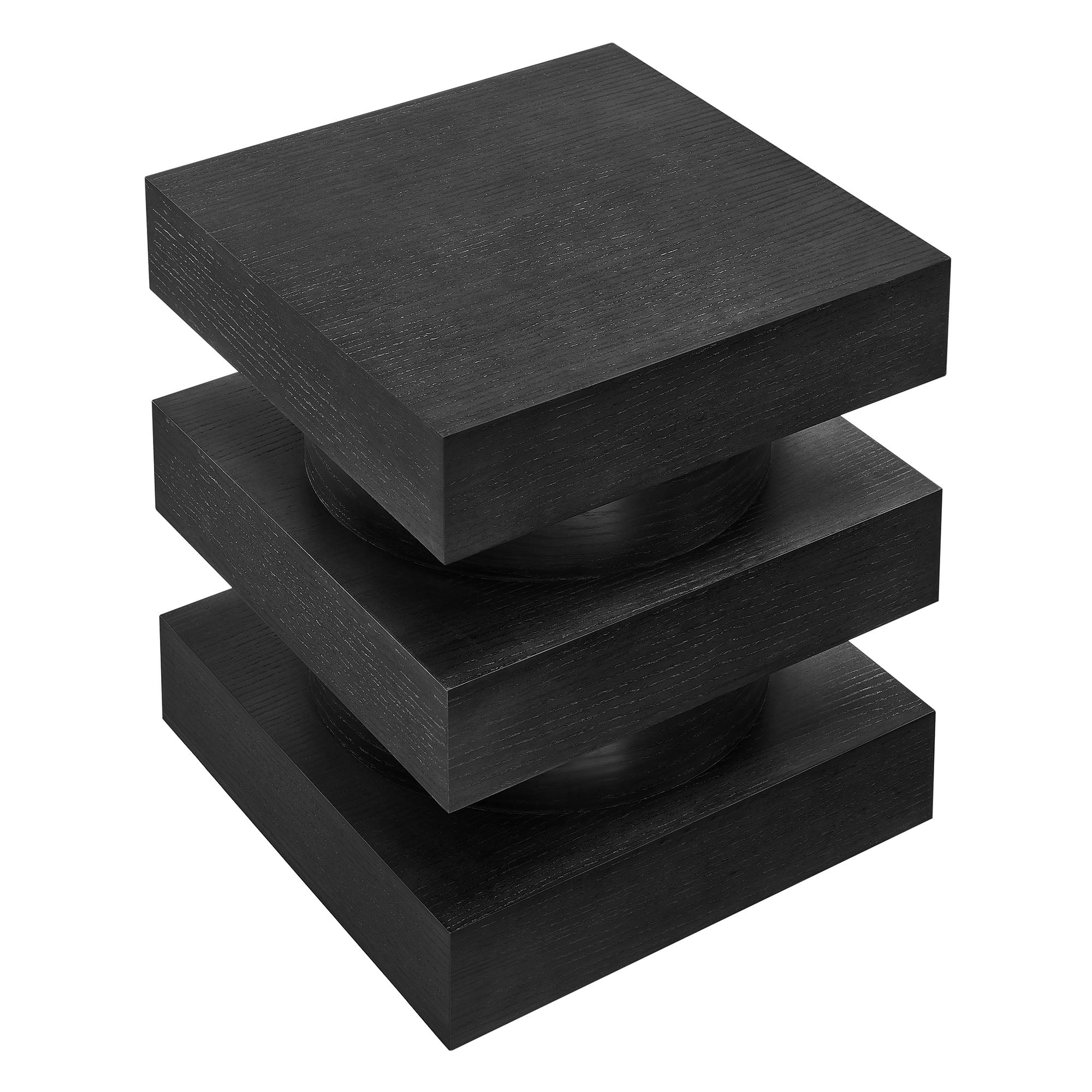 Perpetuate Totem End Table, Black