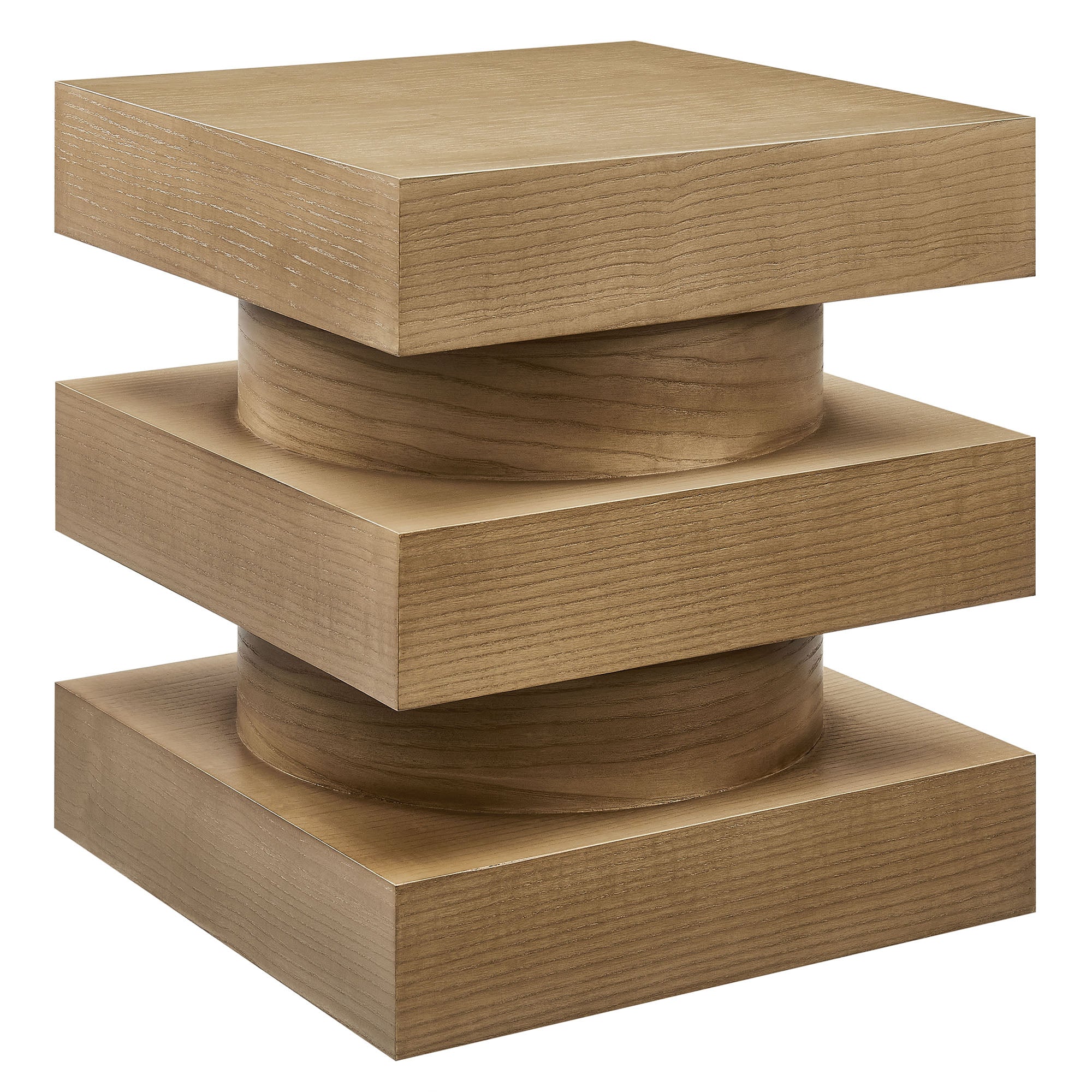 Perpetuate Totem End Table, Caramel Ash