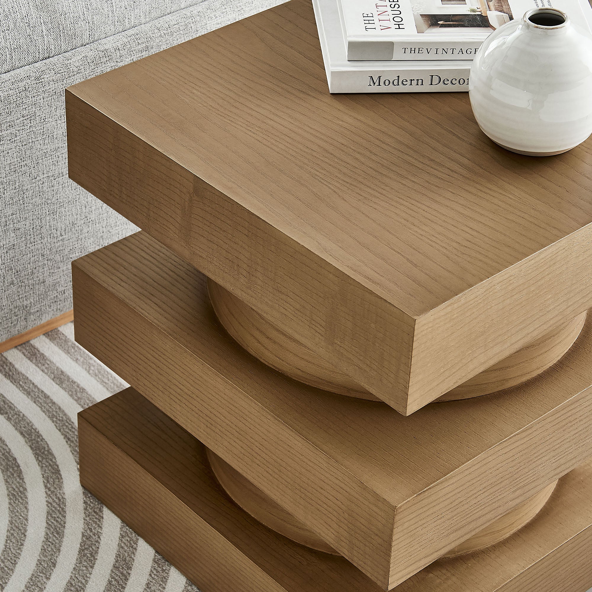 Perpetuate Totem End Table, Caramel Ash