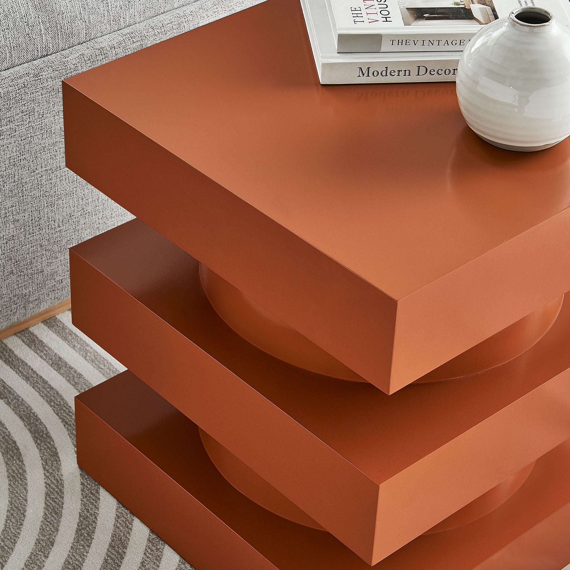 Perpetuate Totem End Table, Cayenne