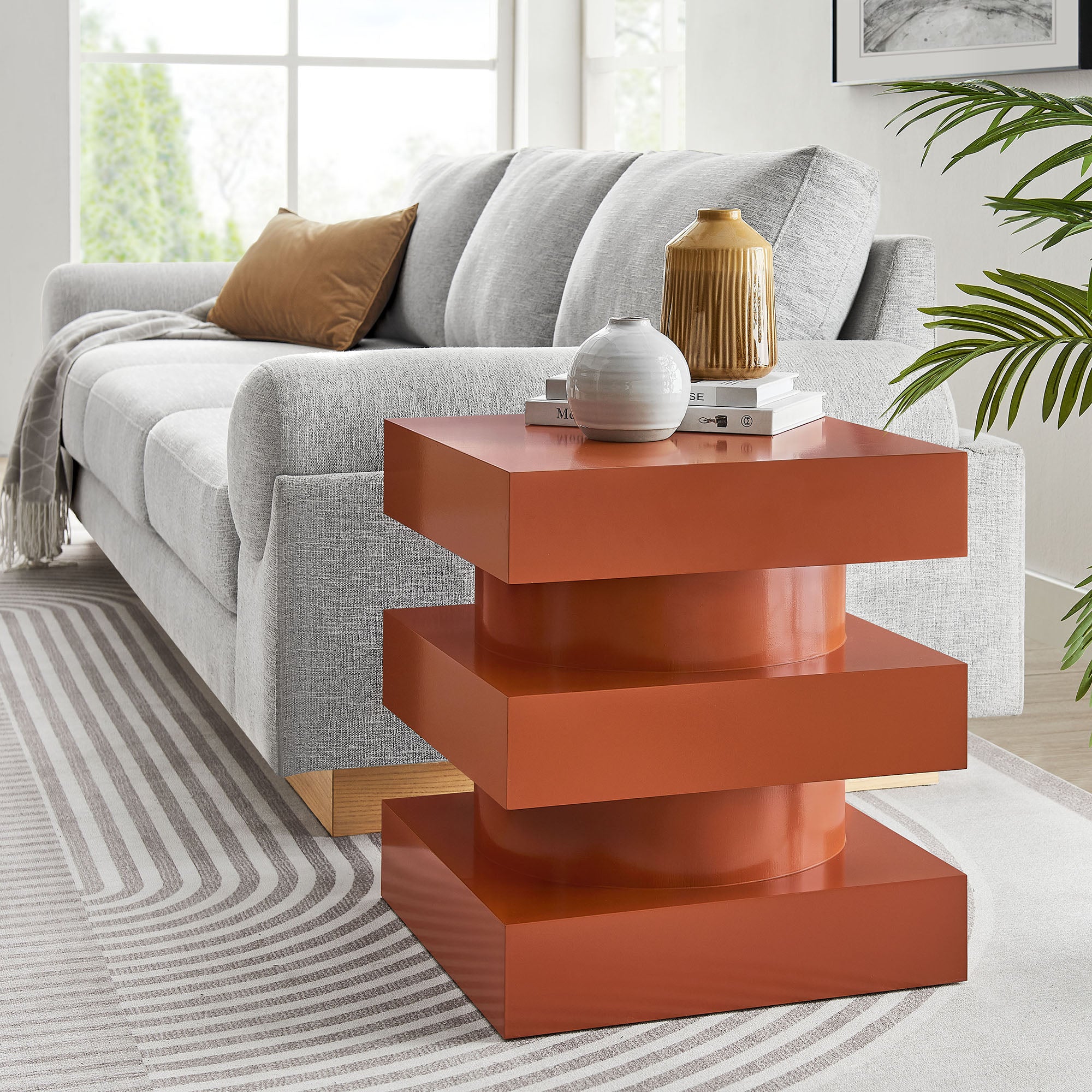 Perpetuate Totem End Table, Cayenne
