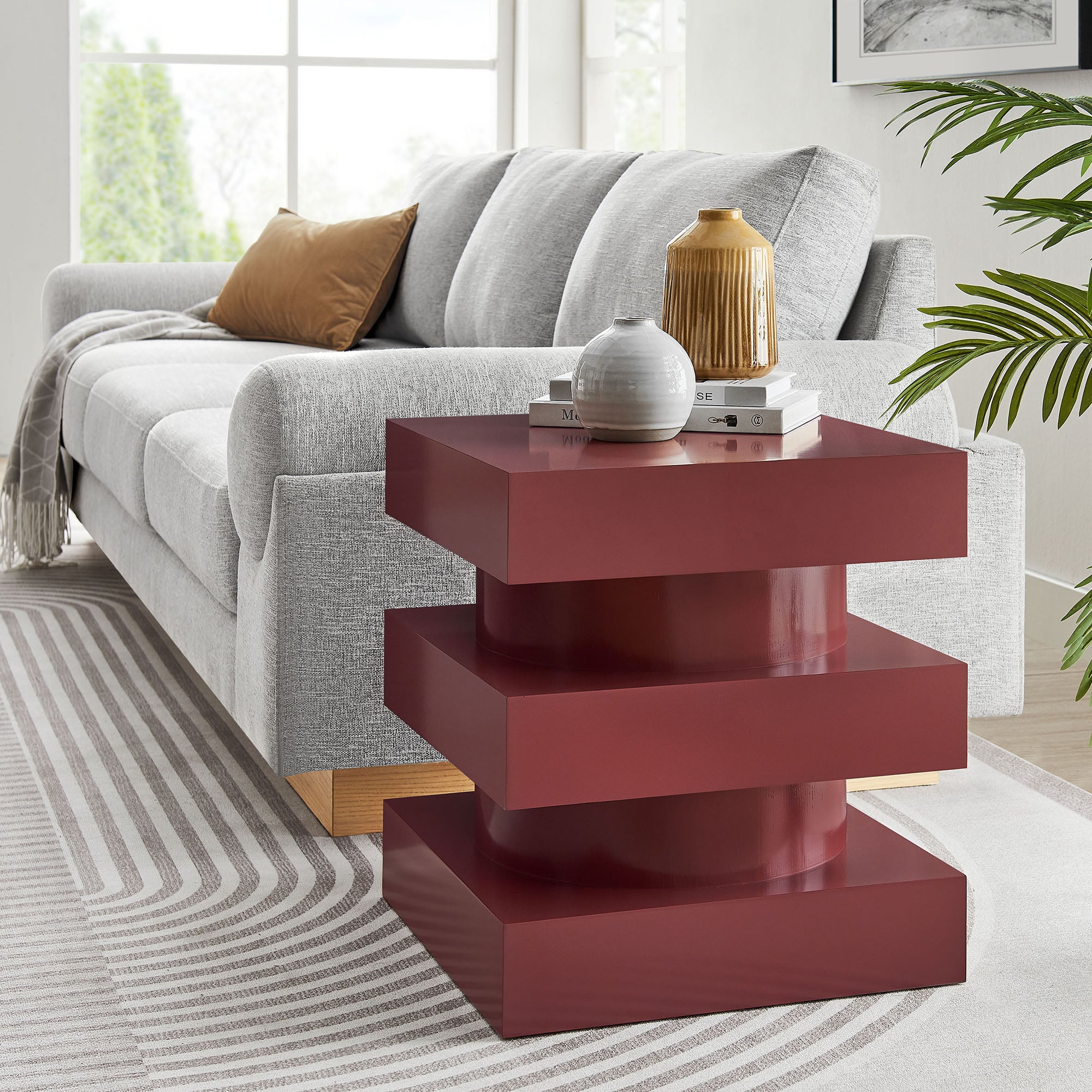 Perpetuate Totem End Table, Spiced Apple