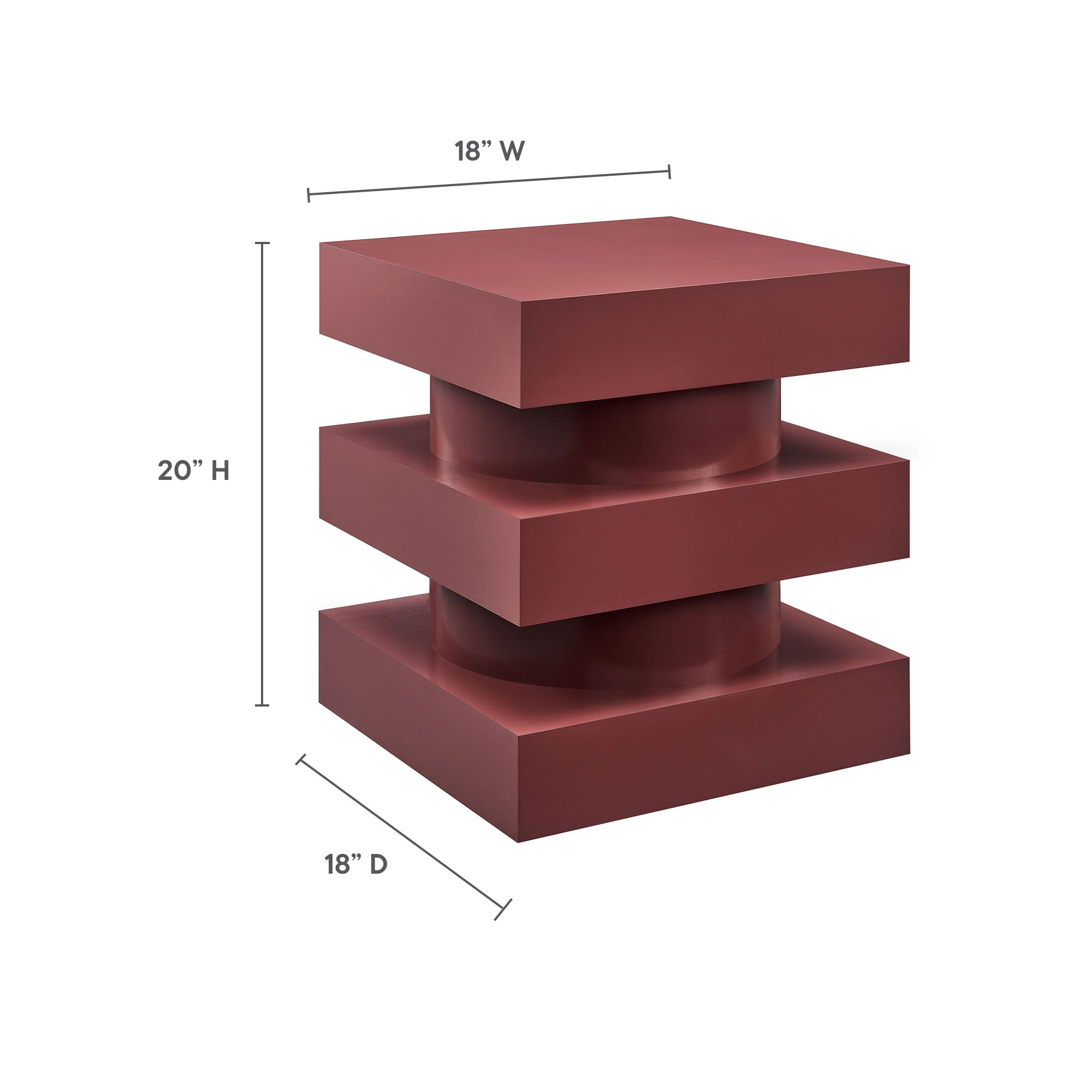Perpetuate Totem End Table, Spiced Apple
