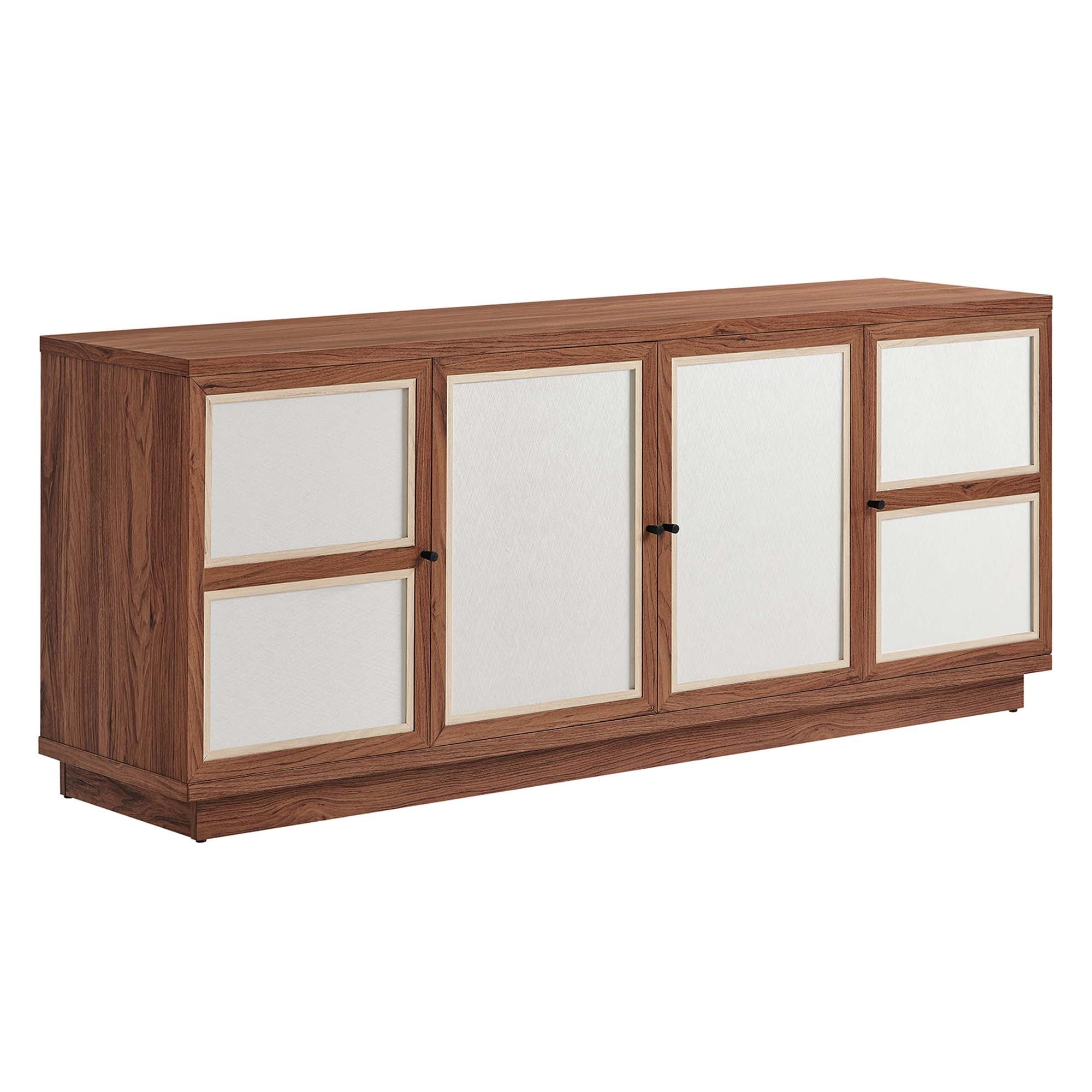 Capri 63" Wood Grain TV Console, Walnut