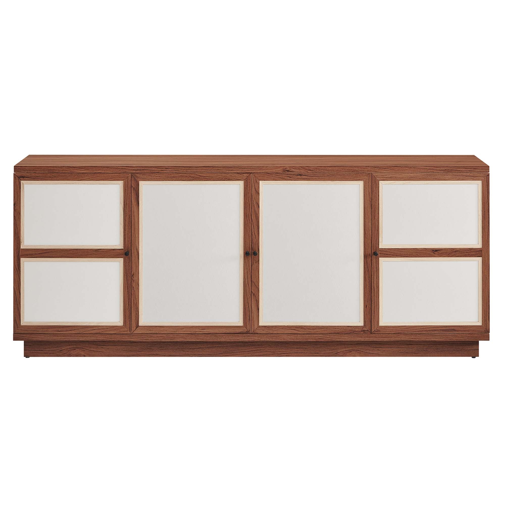 Capri 63" Wood Grain TV Console, Walnut