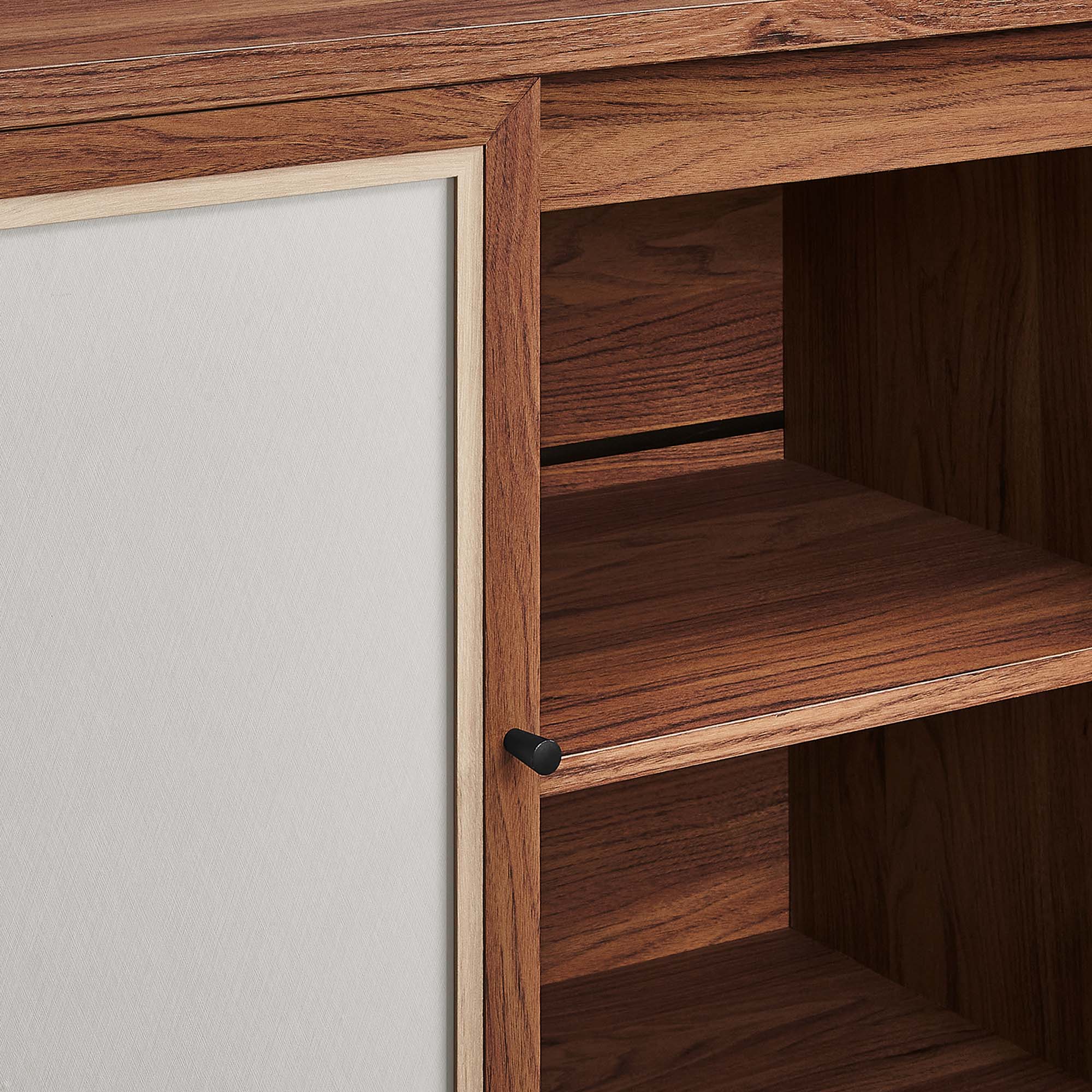 Capri 63" Wood Grain TV Console, Walnut