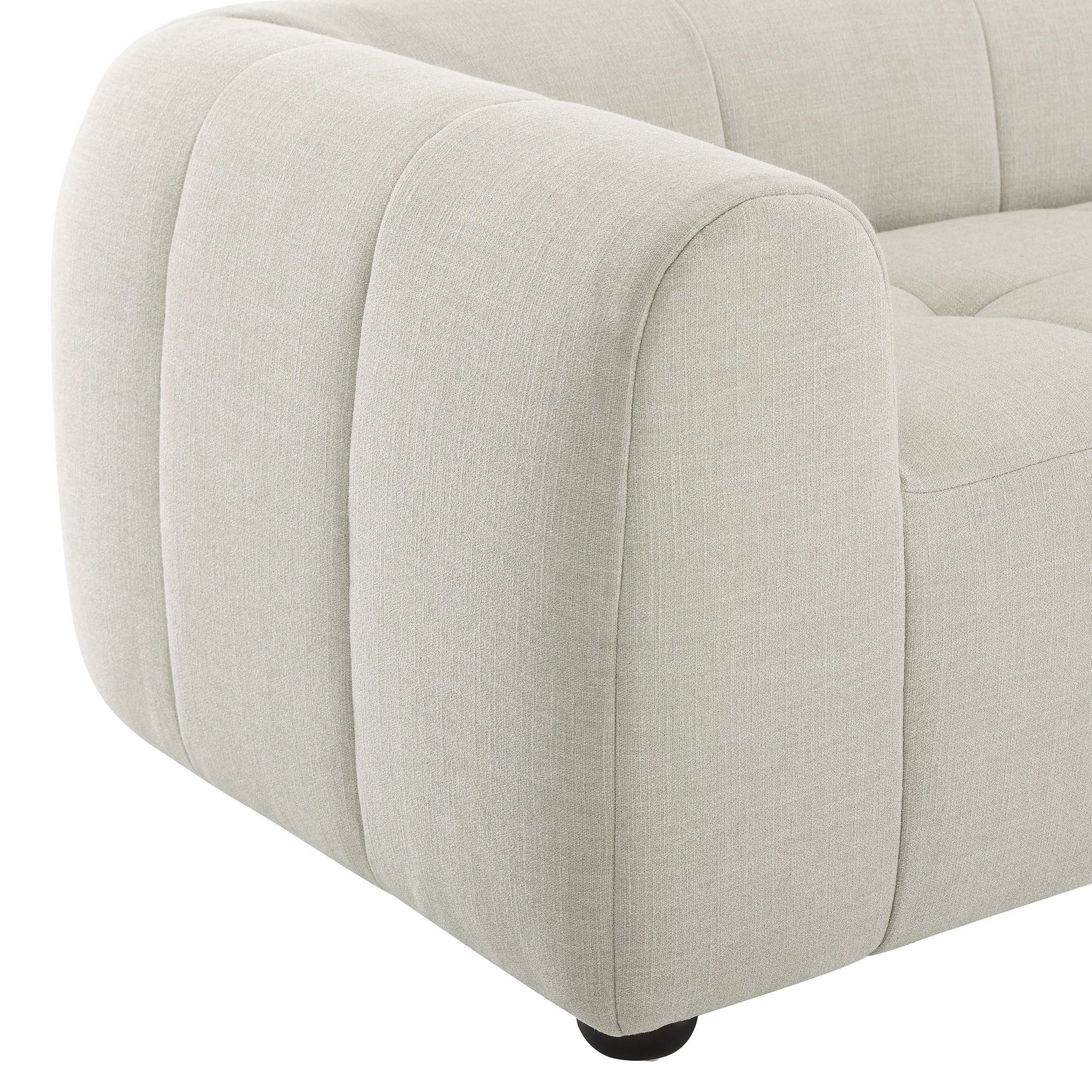 Liana Upholstered Fabric Sofa, Linen