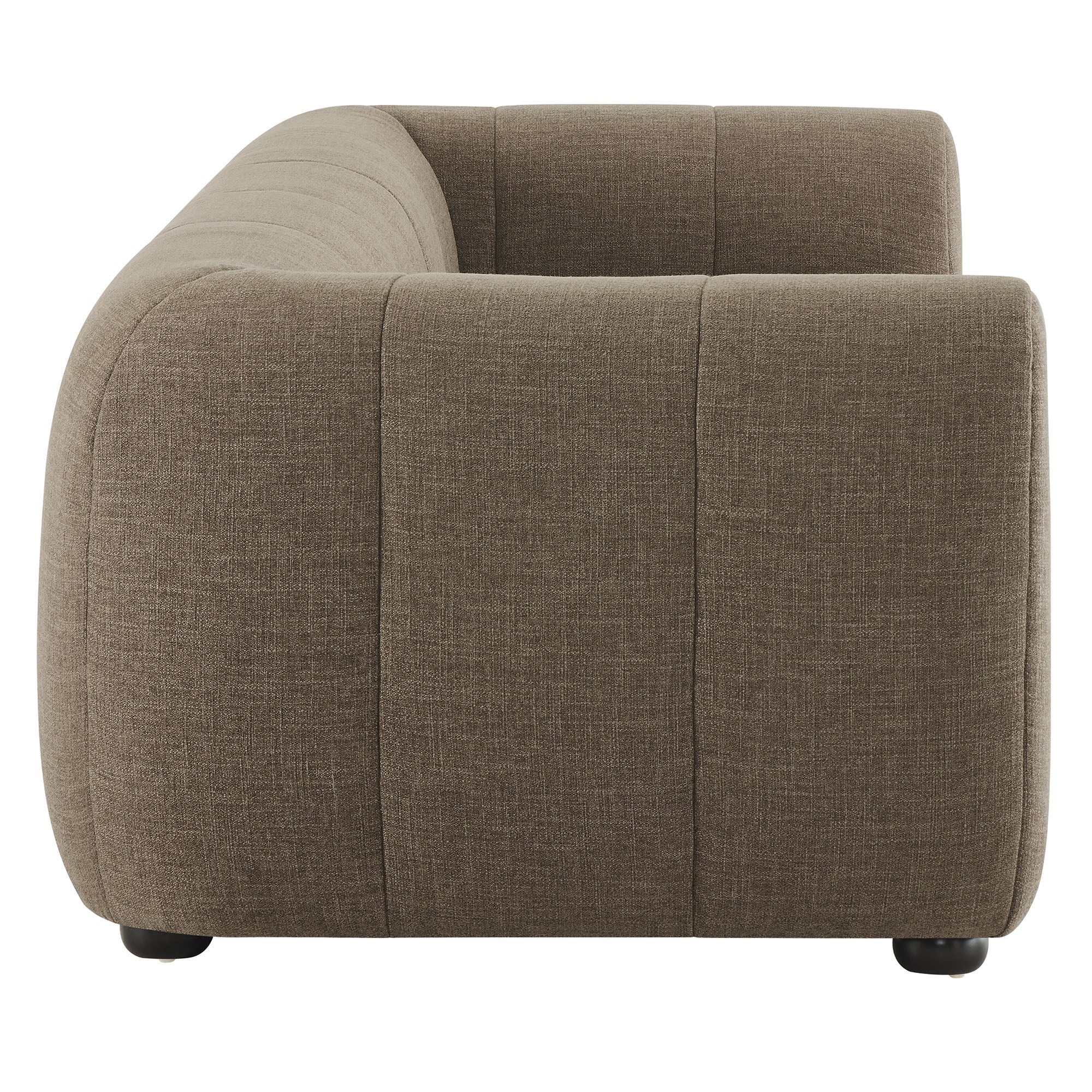 Liana Upholstered Fabric Sofa, Mocha