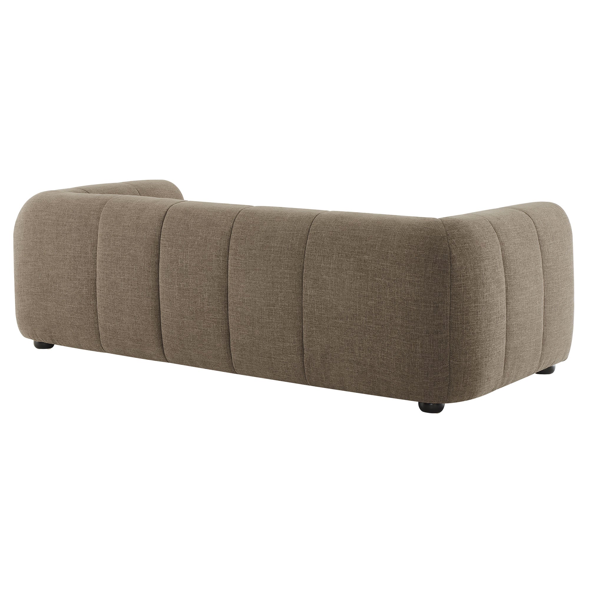 Liana Upholstered Fabric Sofa, Mocha