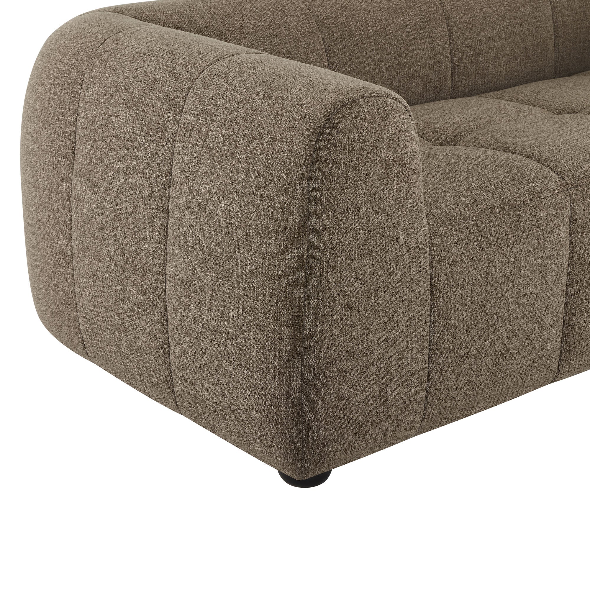Liana Upholstered Fabric Sofa, Mocha