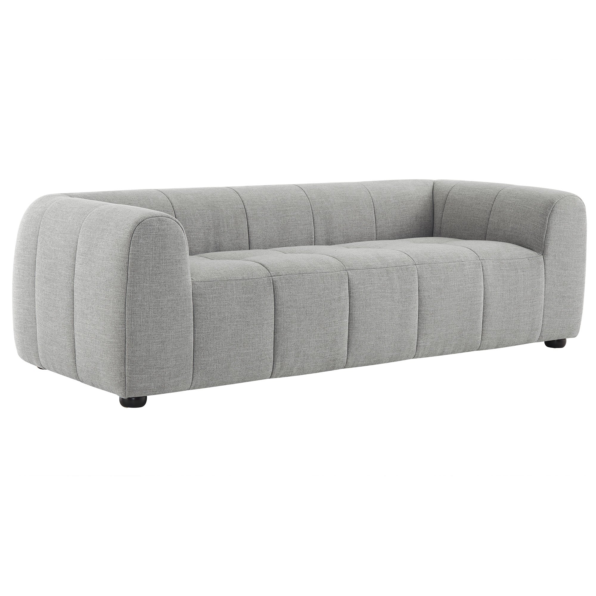 Liana Upholstered Fabric Sofa, Pewter