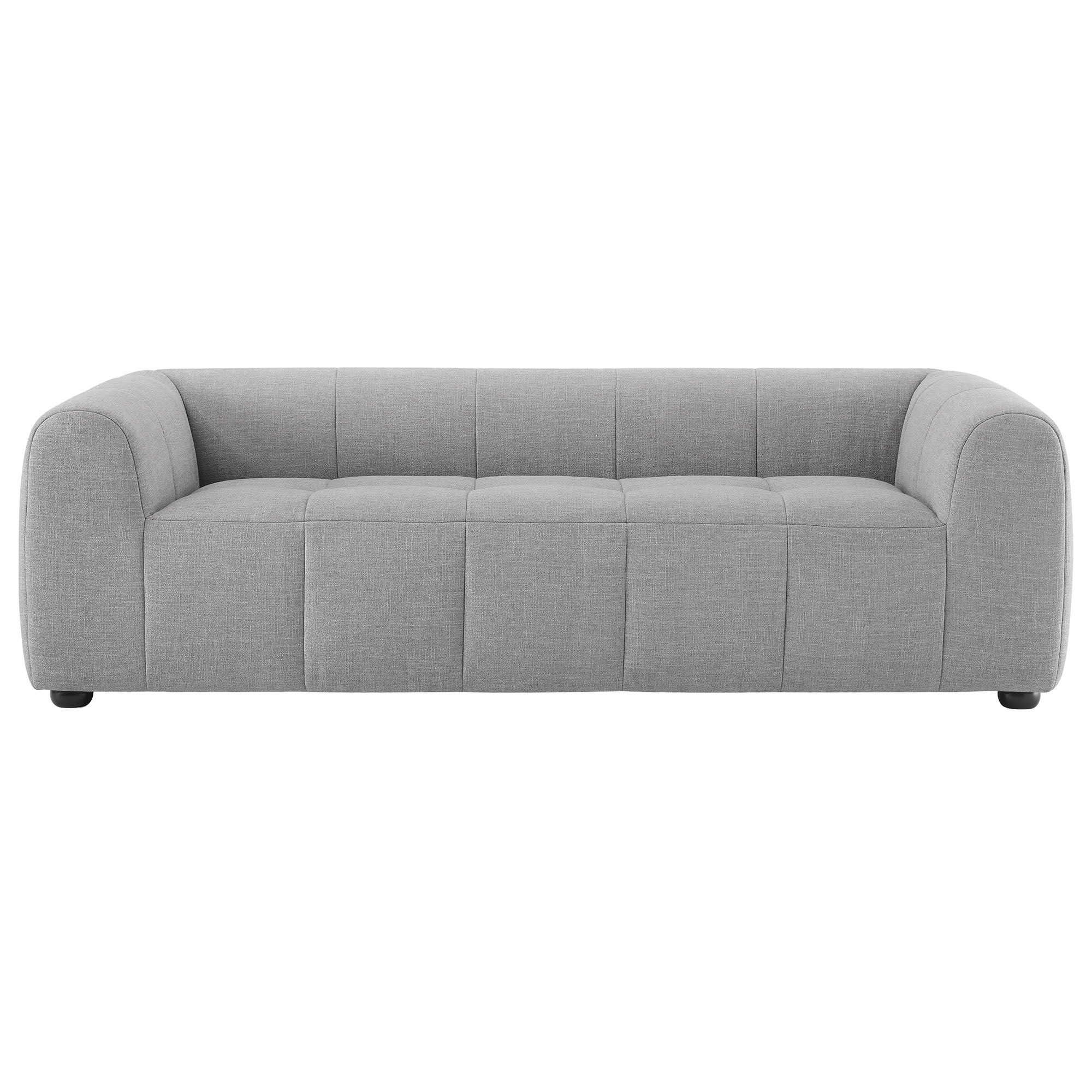 Liana Upholstered Fabric Sofa, Pewter