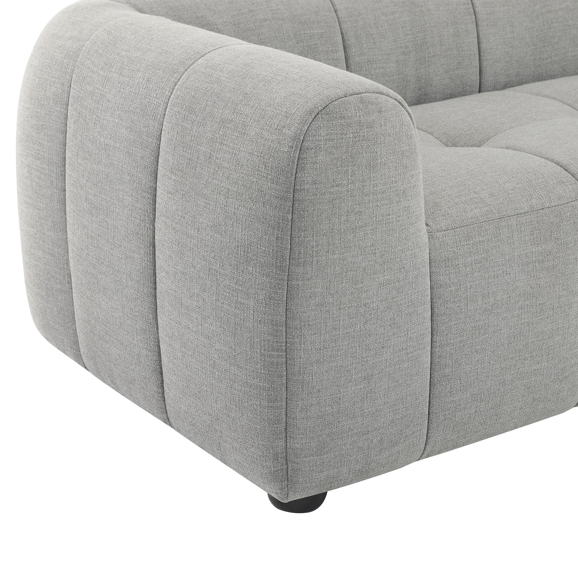 Liana Upholstered Fabric Sofa, Pewter