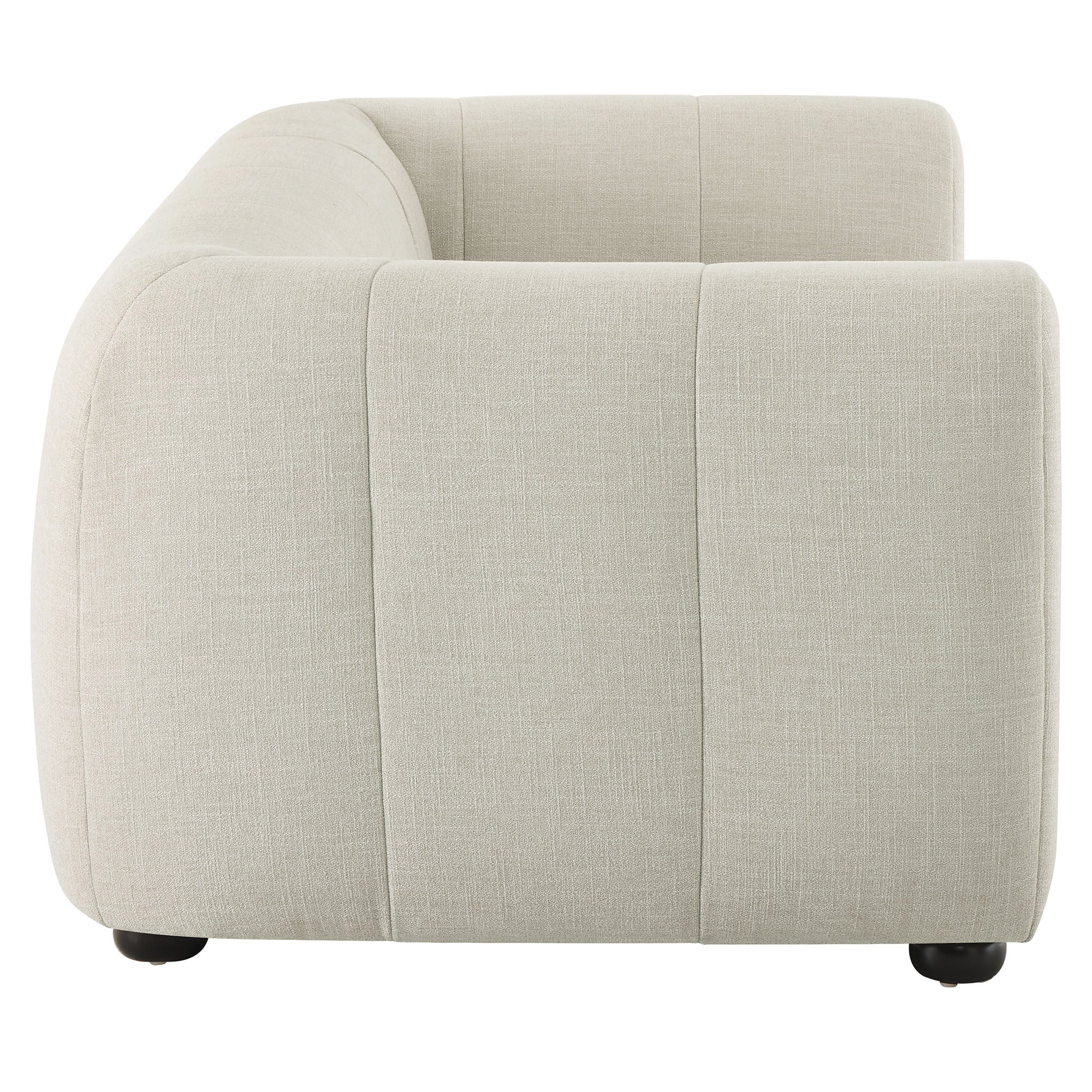 Liana Upholstered Fabric Loveseat, Linen