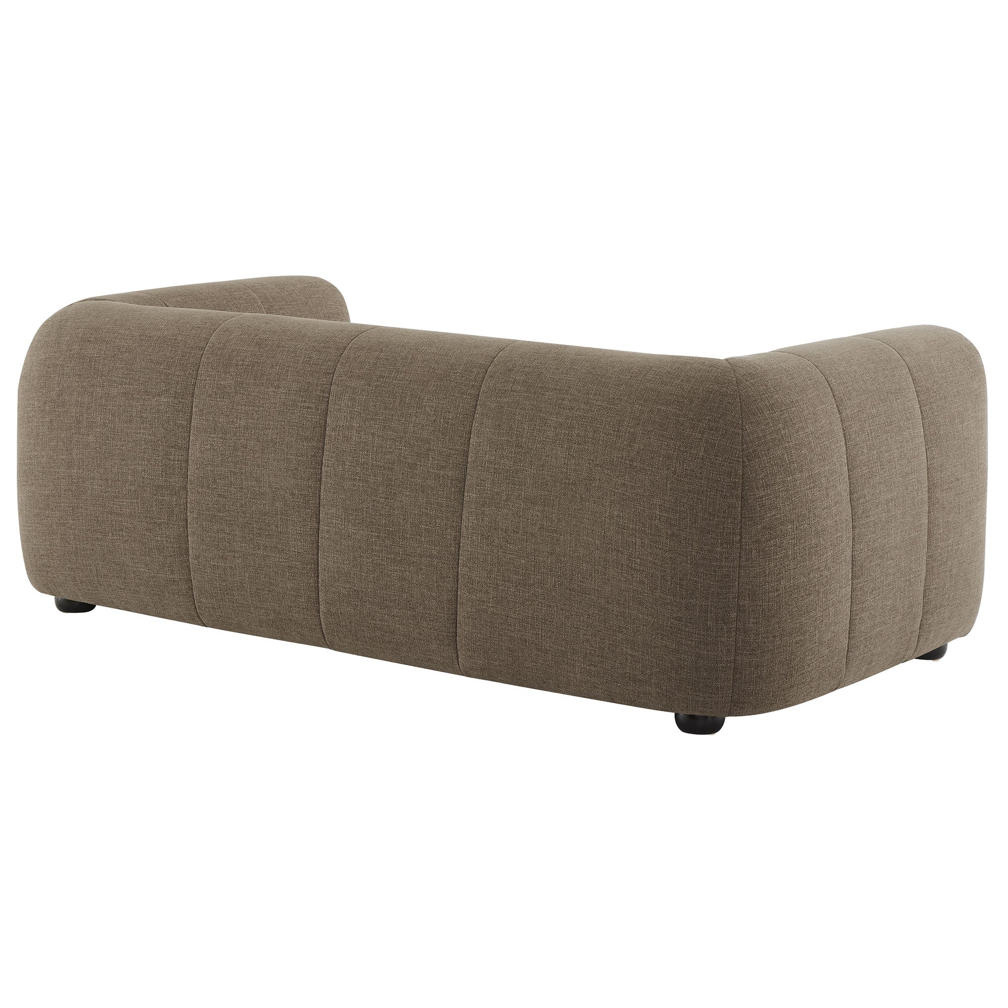Liana Upholstered Fabric Loveseat, Mocha