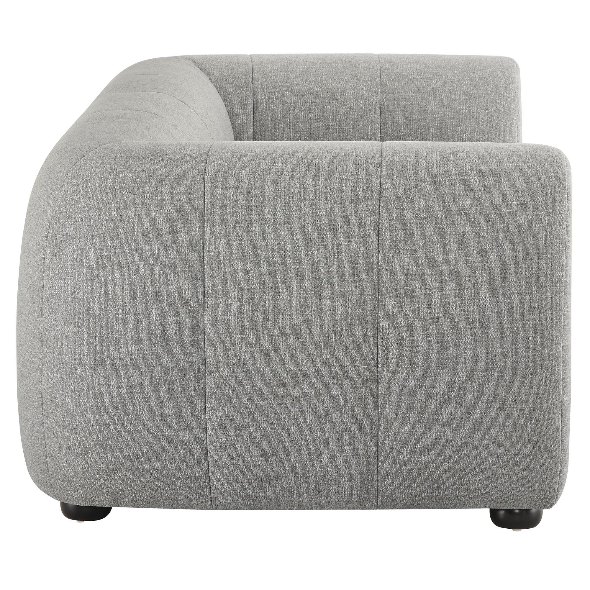 Liana Upholstered Fabric Loveseat, Pewter