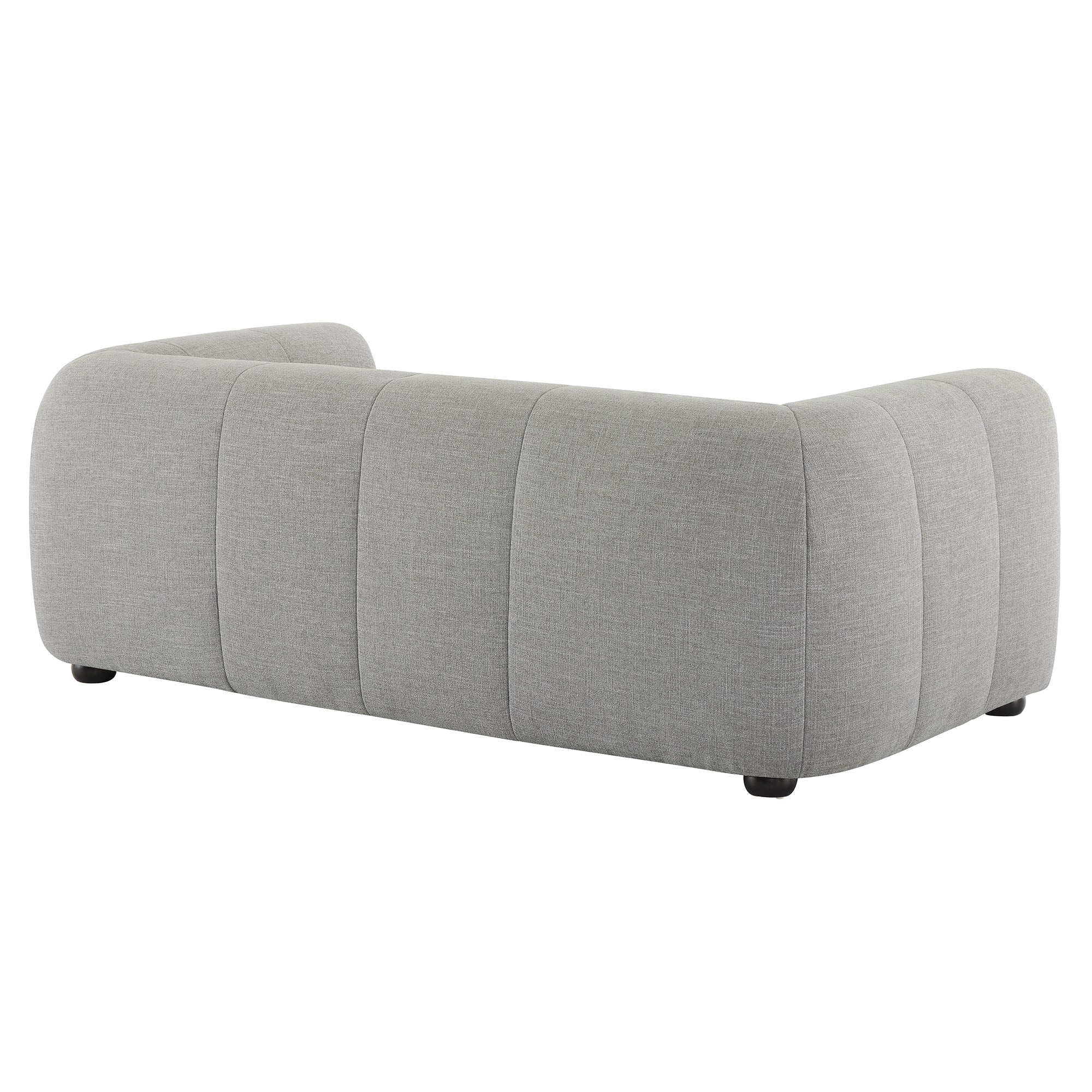 Liana Upholstered Fabric Loveseat, Pewter