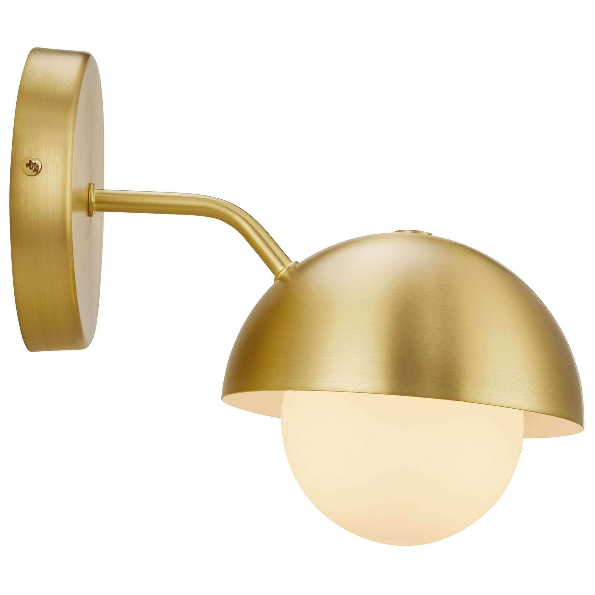 Eclipse Globe Wall Sconce, Brass