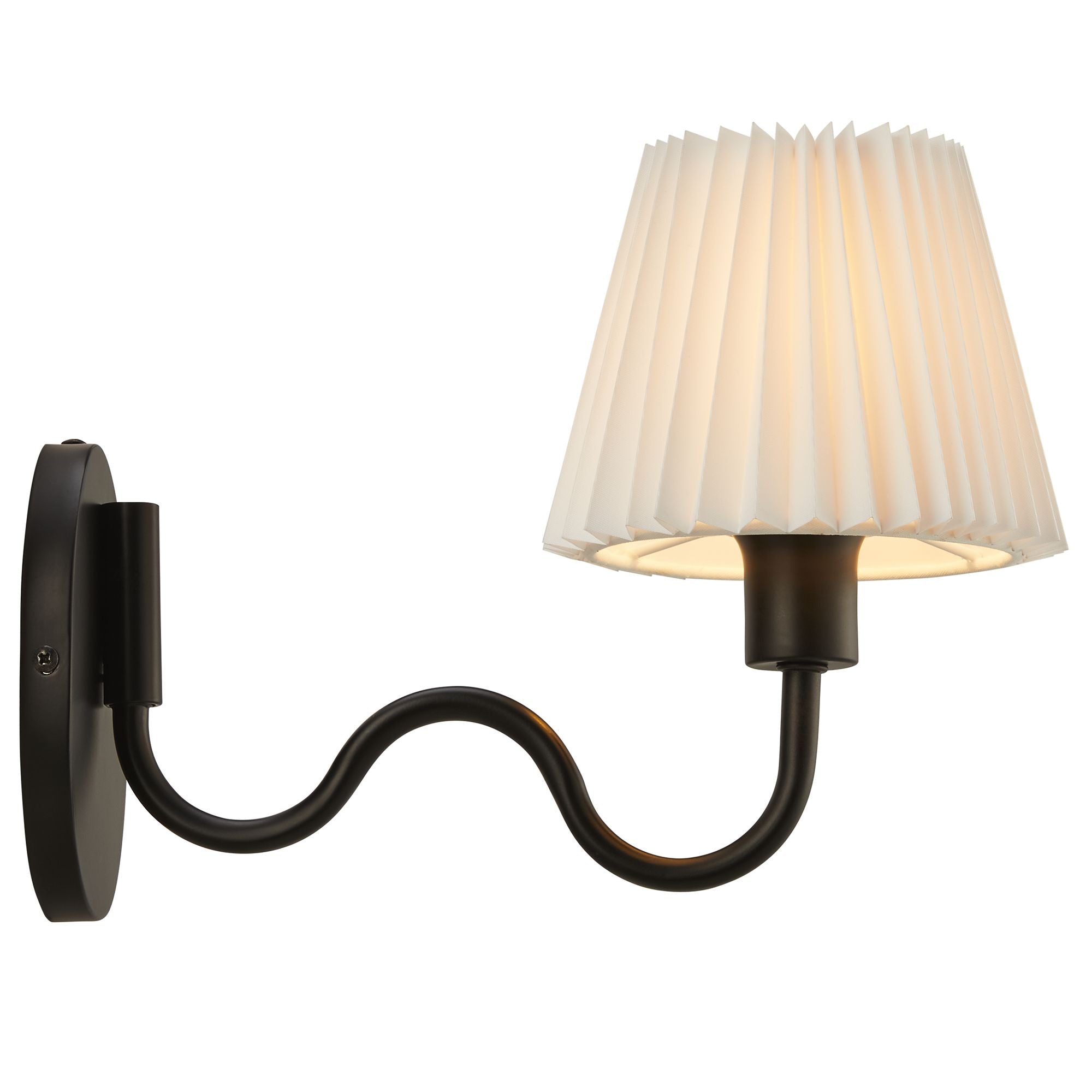 Wave Squiggle Arm Wall Sconce, Black