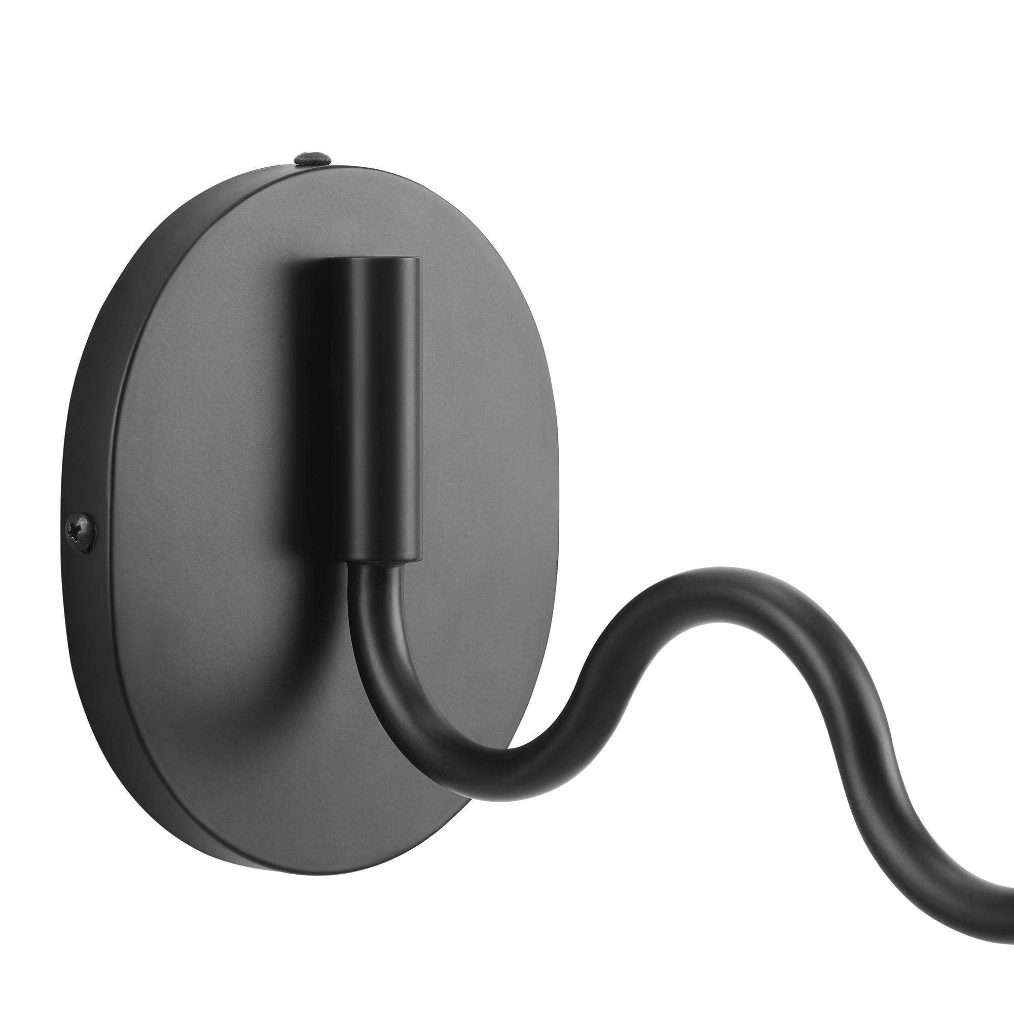 Wave Squiggle Arm Wall Sconce, Black