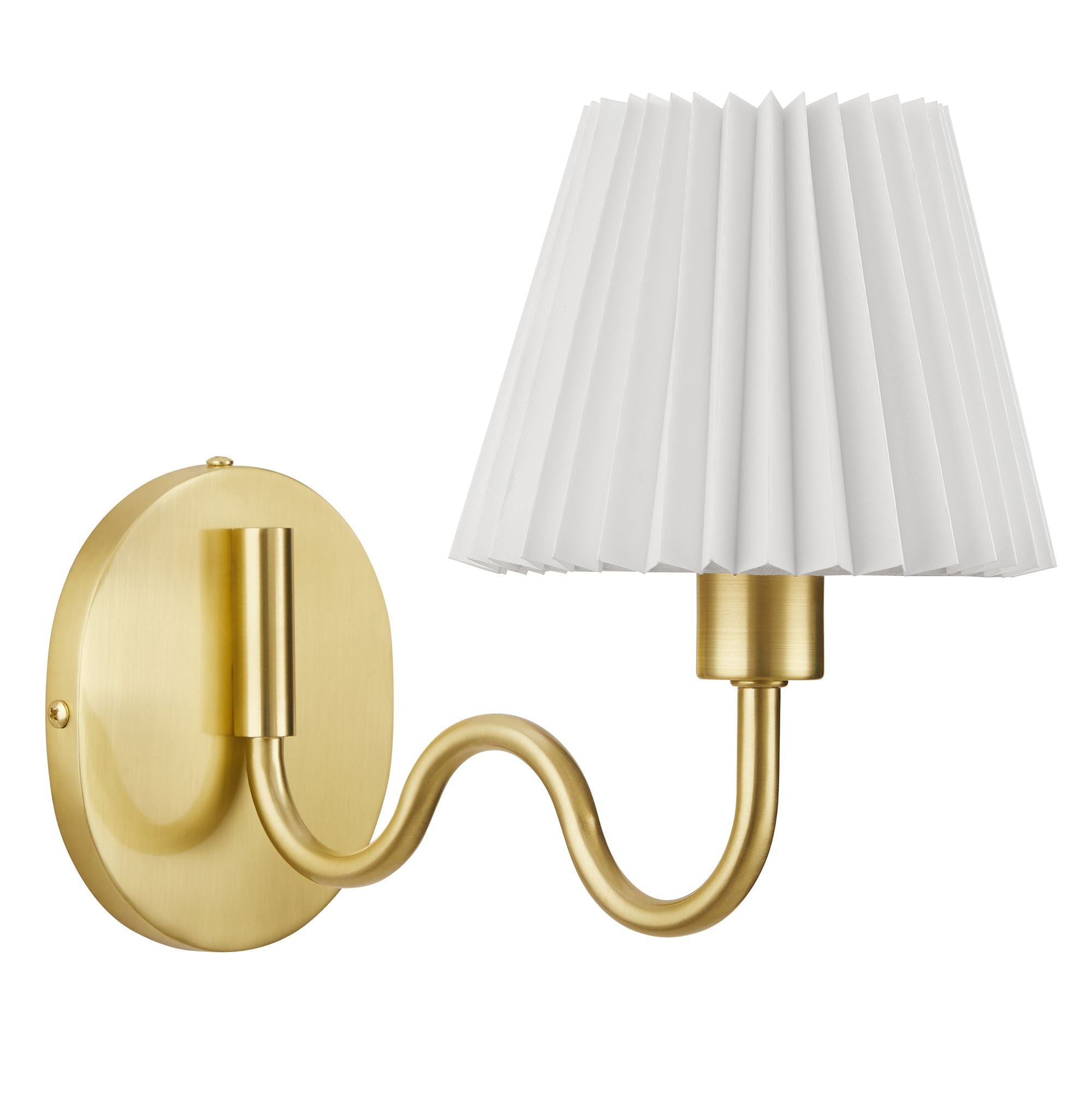 Wave Squiggle Arm Wall Sconce, Brass