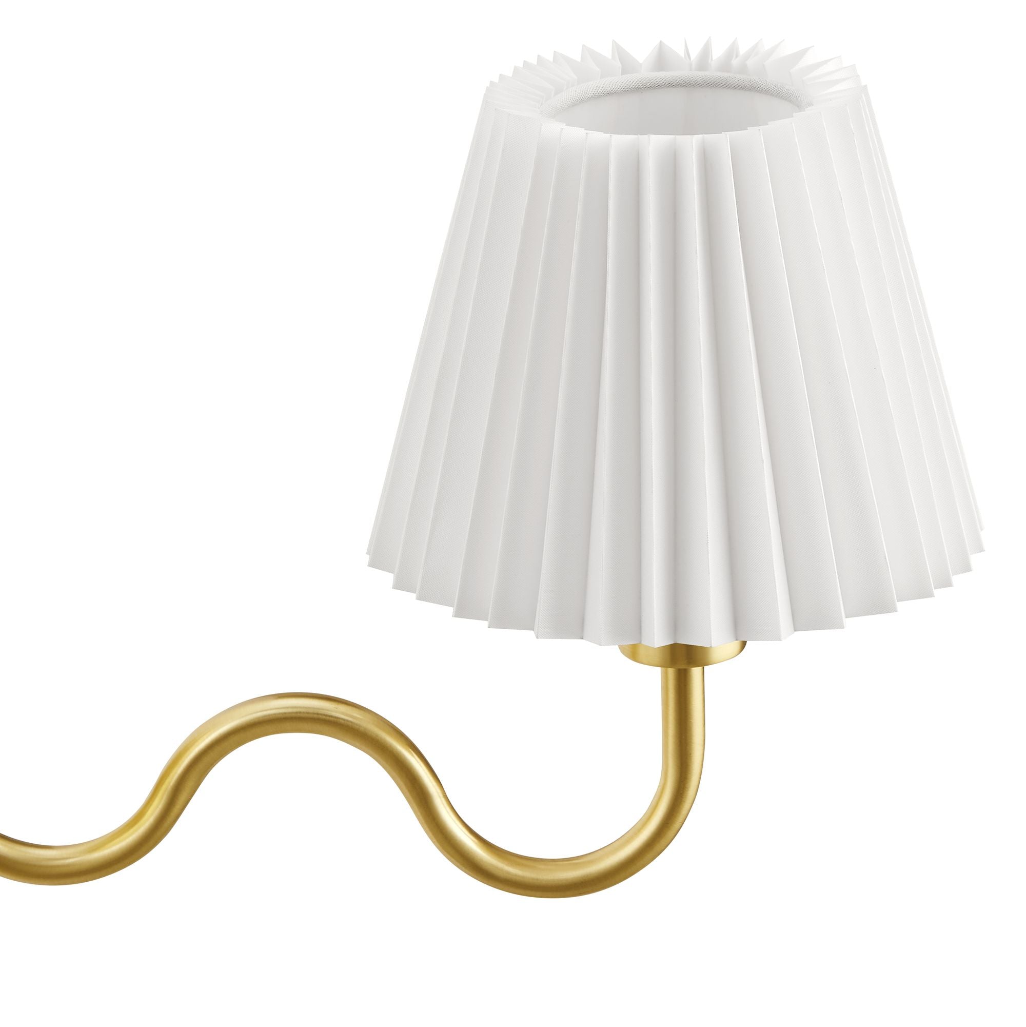 Wave Squiggle Arm Wall Sconce, Brass