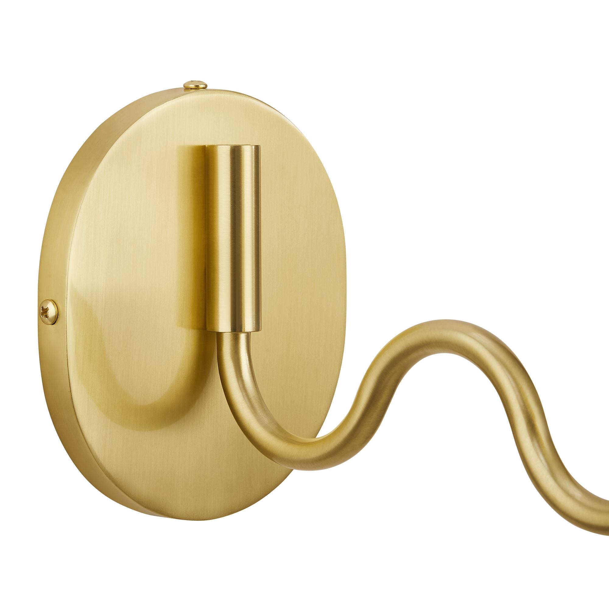 Wave Squiggle Arm Wall Sconce, Brass