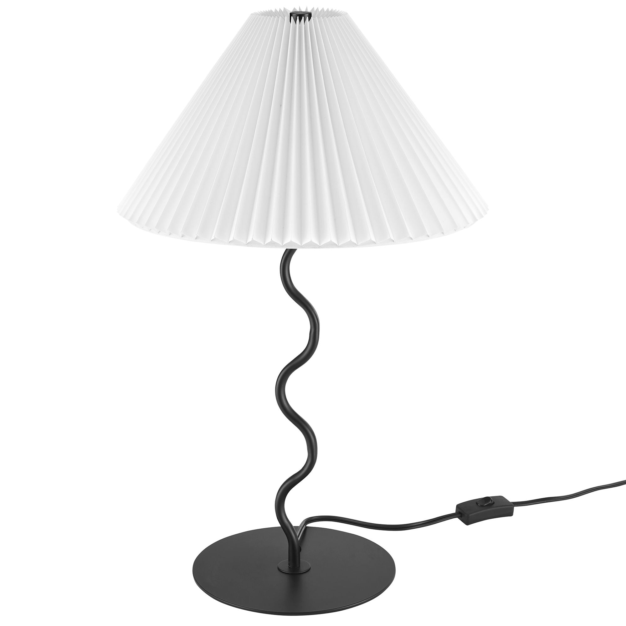 Wave Squiggle Table Lamp, Black