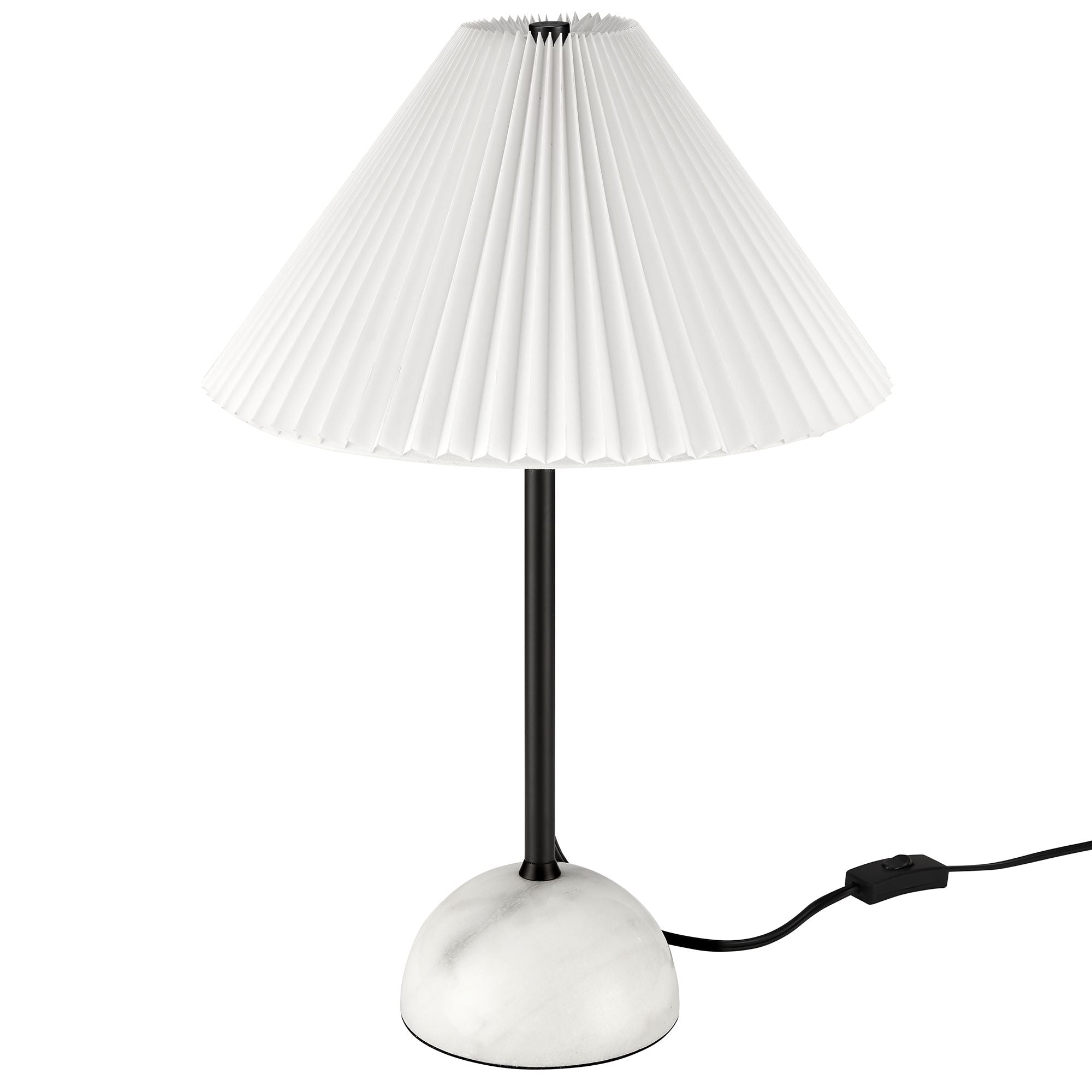 Illusion Marble Dome Table Lamp, Black