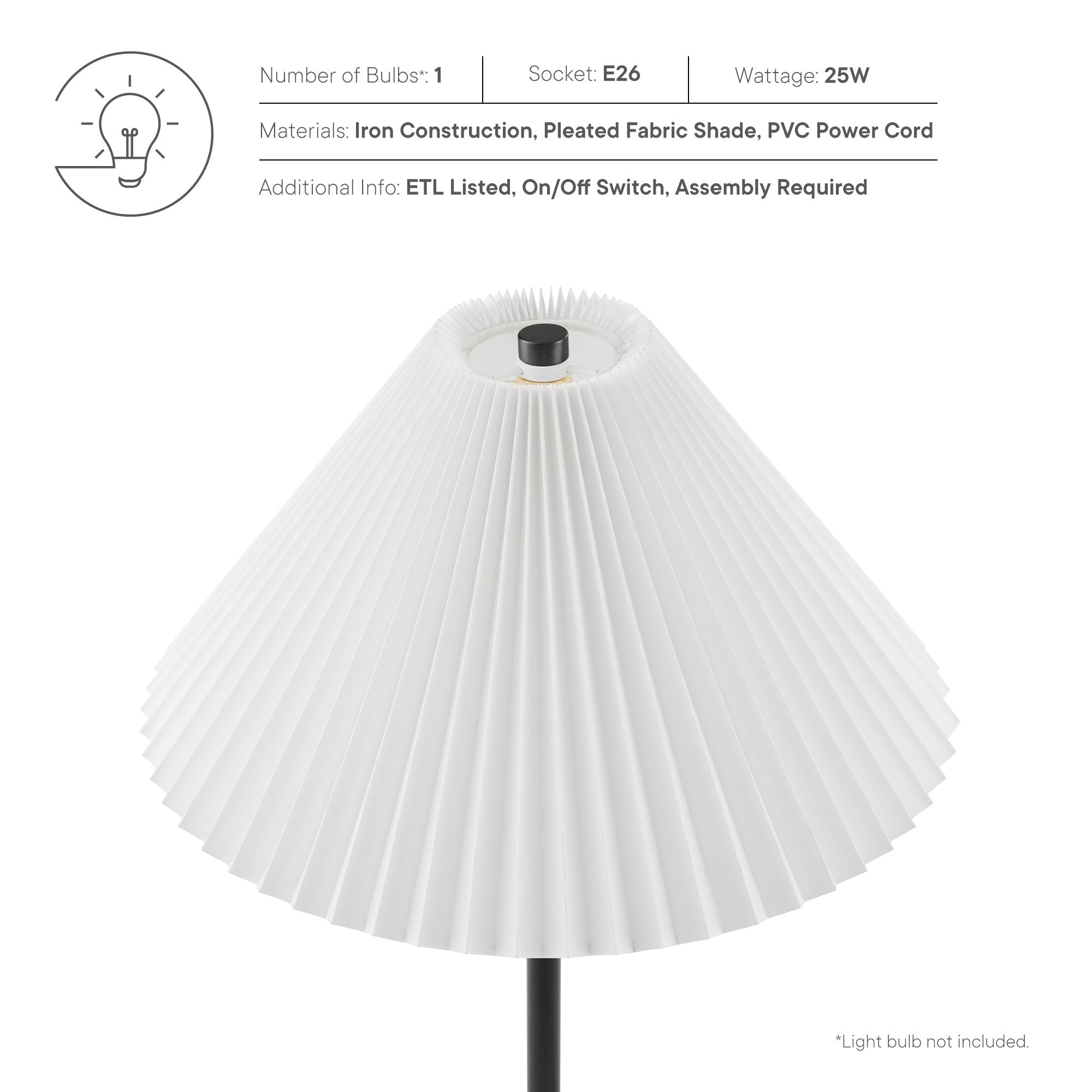 Illusion Marble Dome Table Lamp, Black